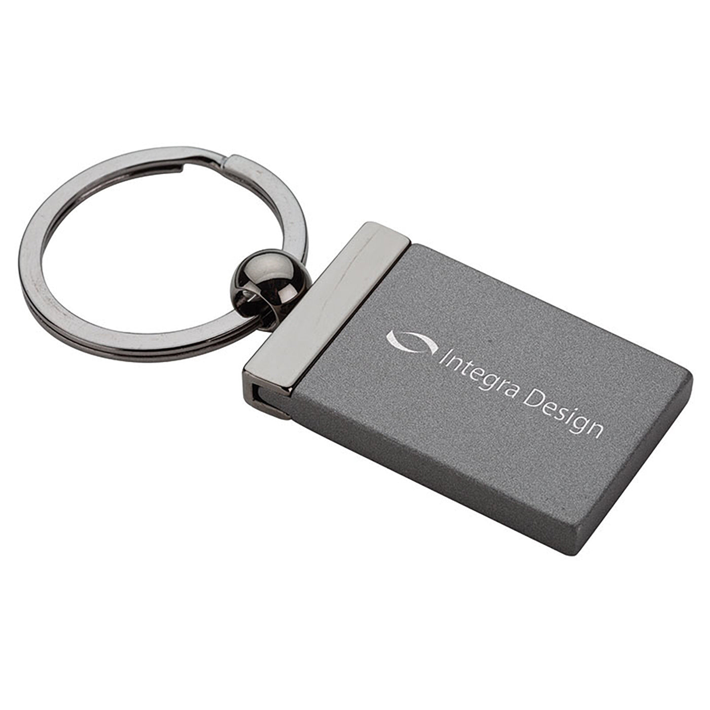Heavyweight Gunmetal Rectangle Keychain