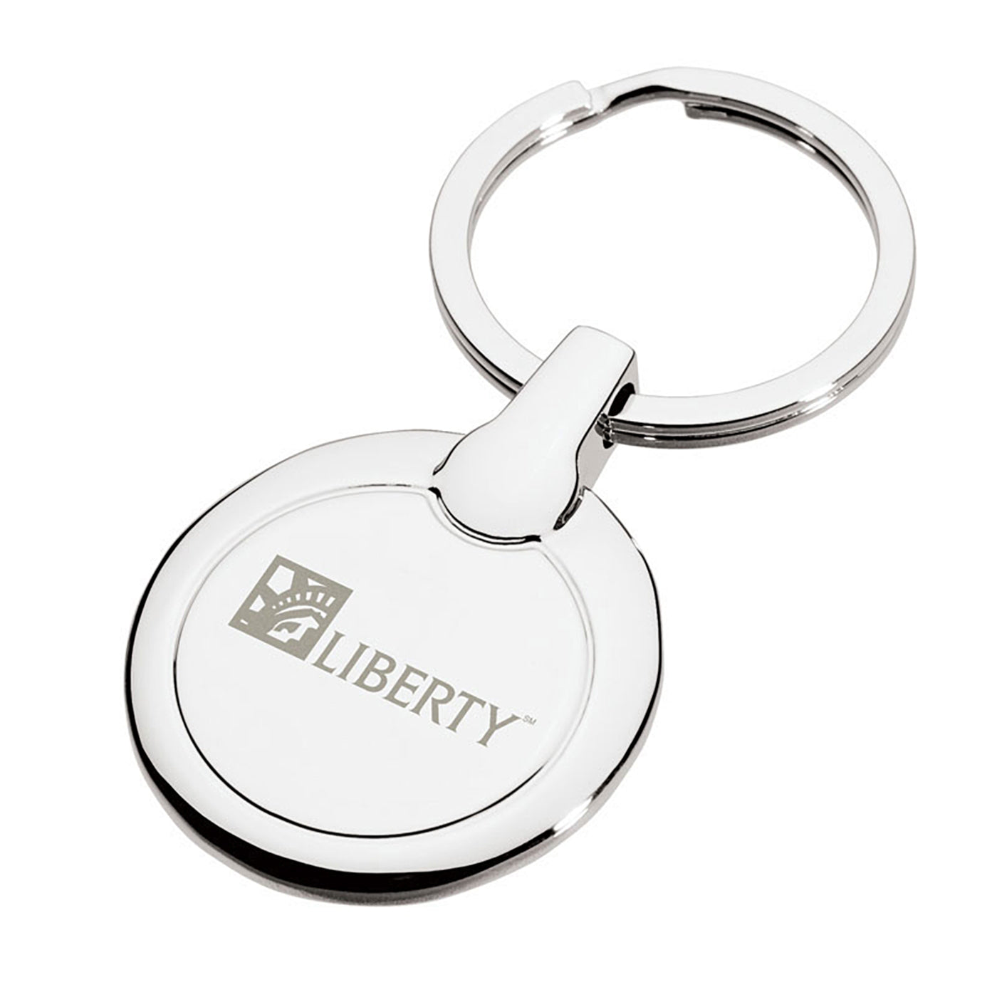 Chrome Round Split Ring Keyring