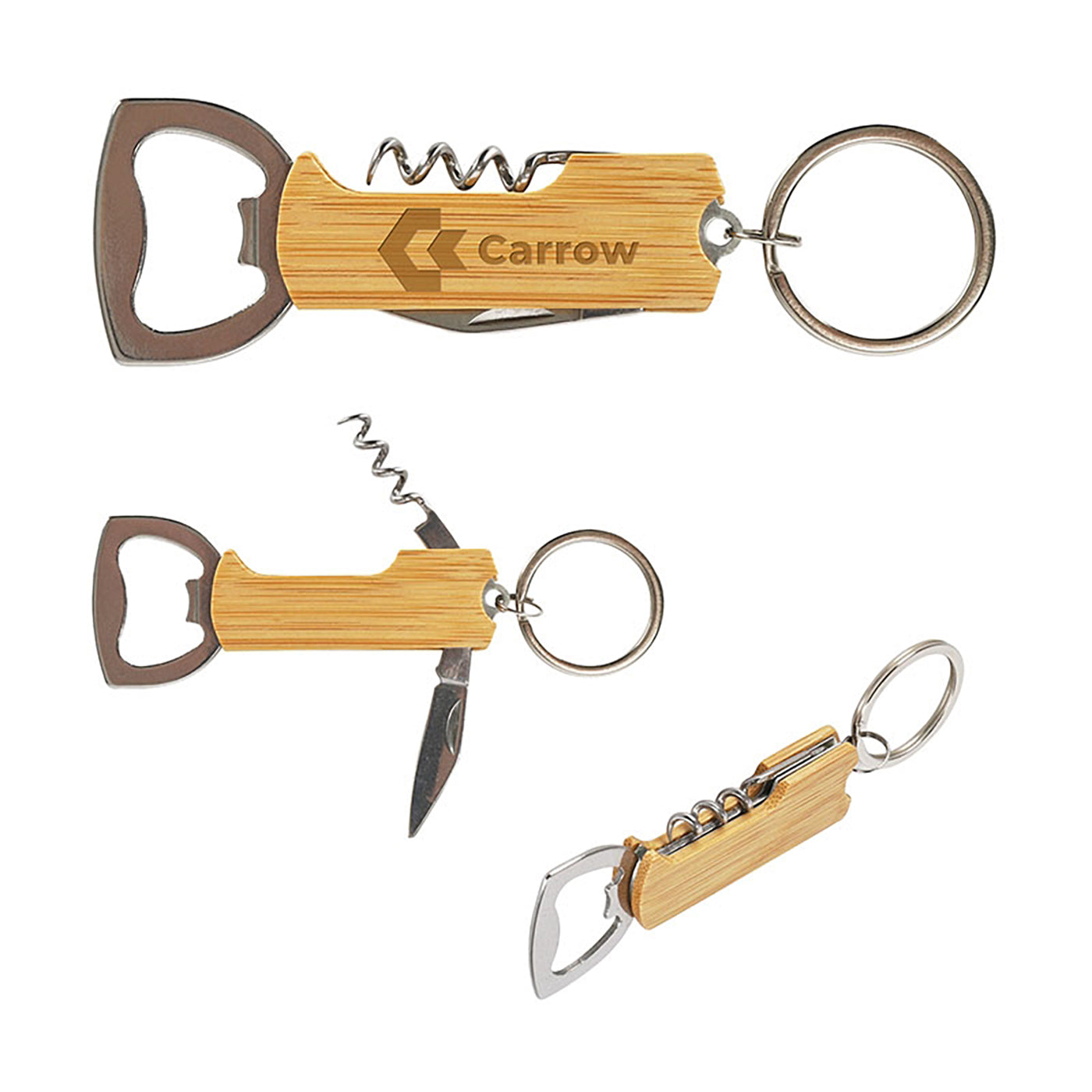 4-in-1 Bamboo Bar Tool Keychain