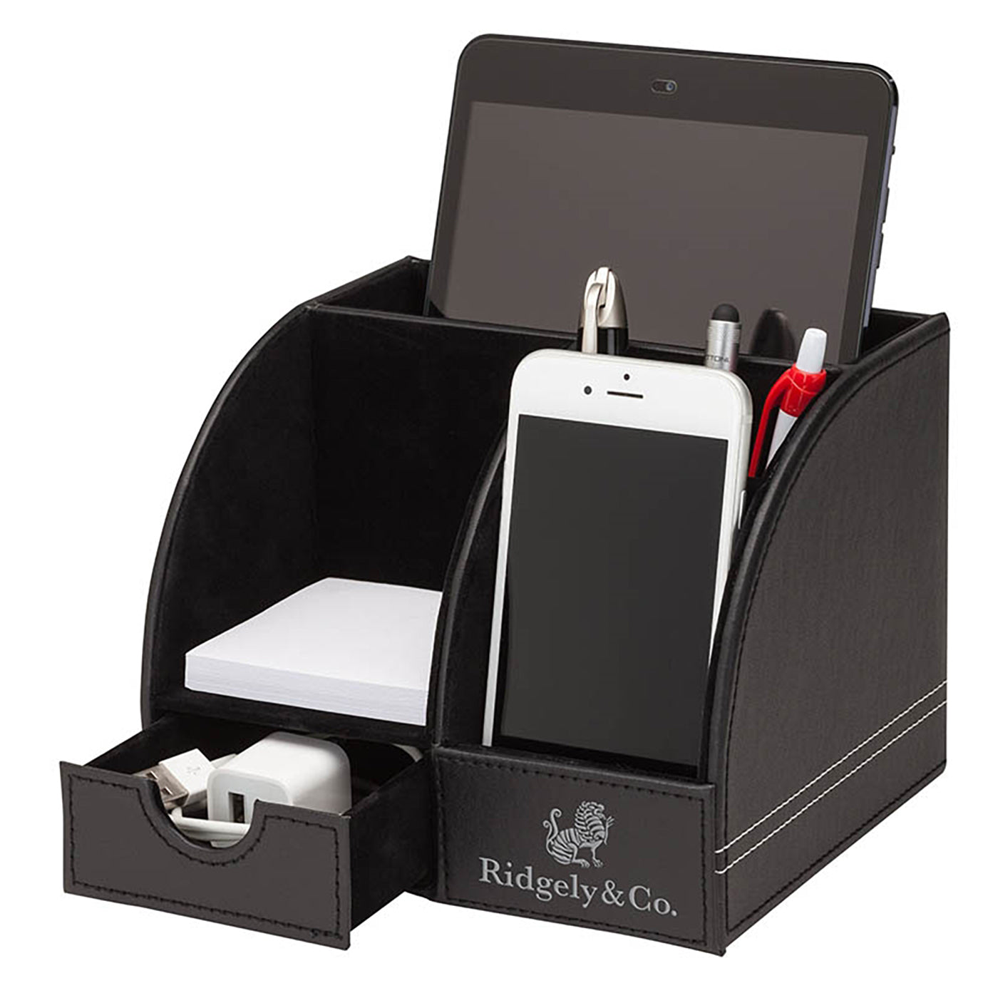 Multi-Function Leatherette Desk Organizer