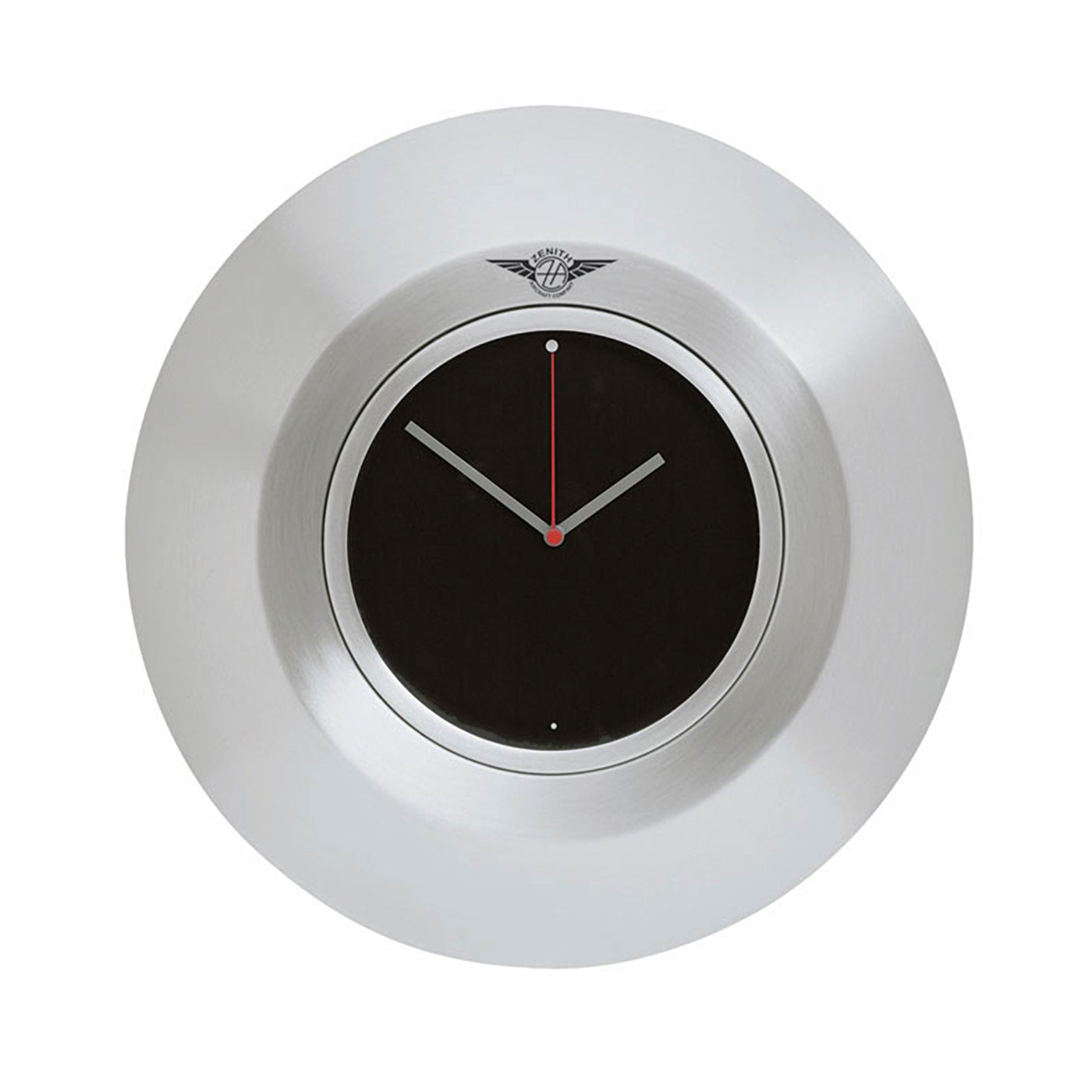 Matte Silver Aluminum Wall Clock