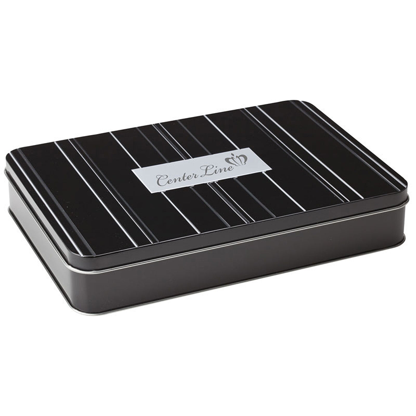 Pinstriped Aluminum Gift Tin