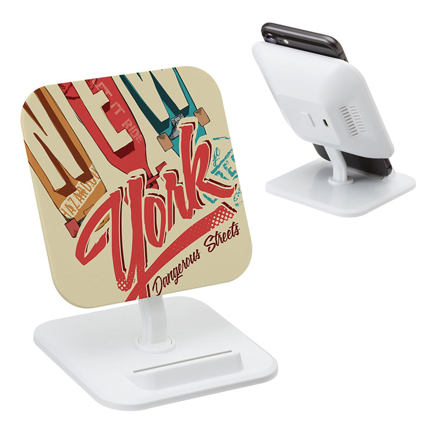Height-Adjustable Wireless Phone Charging Stand