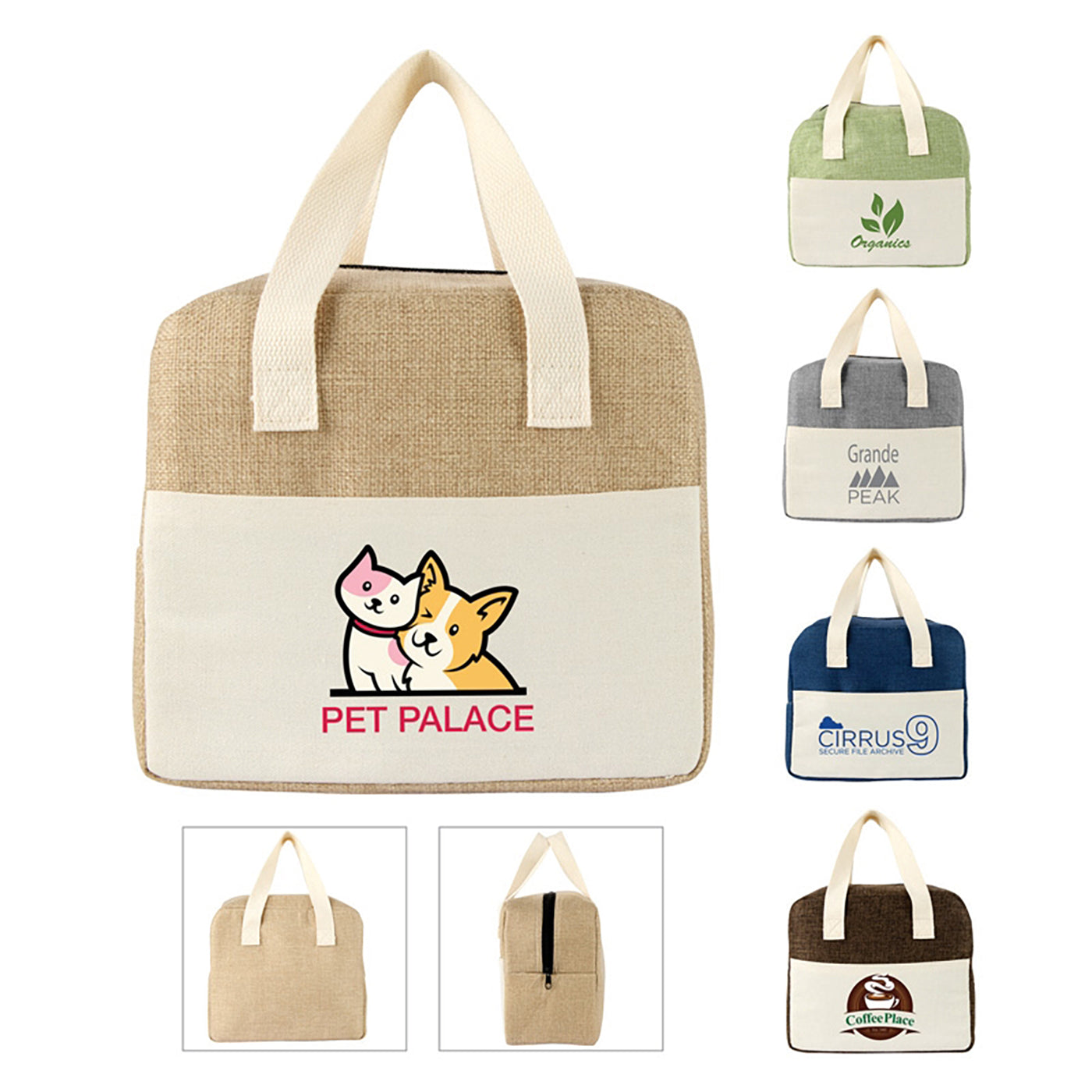 6-Can Cotton Canvas Lunch Cooler