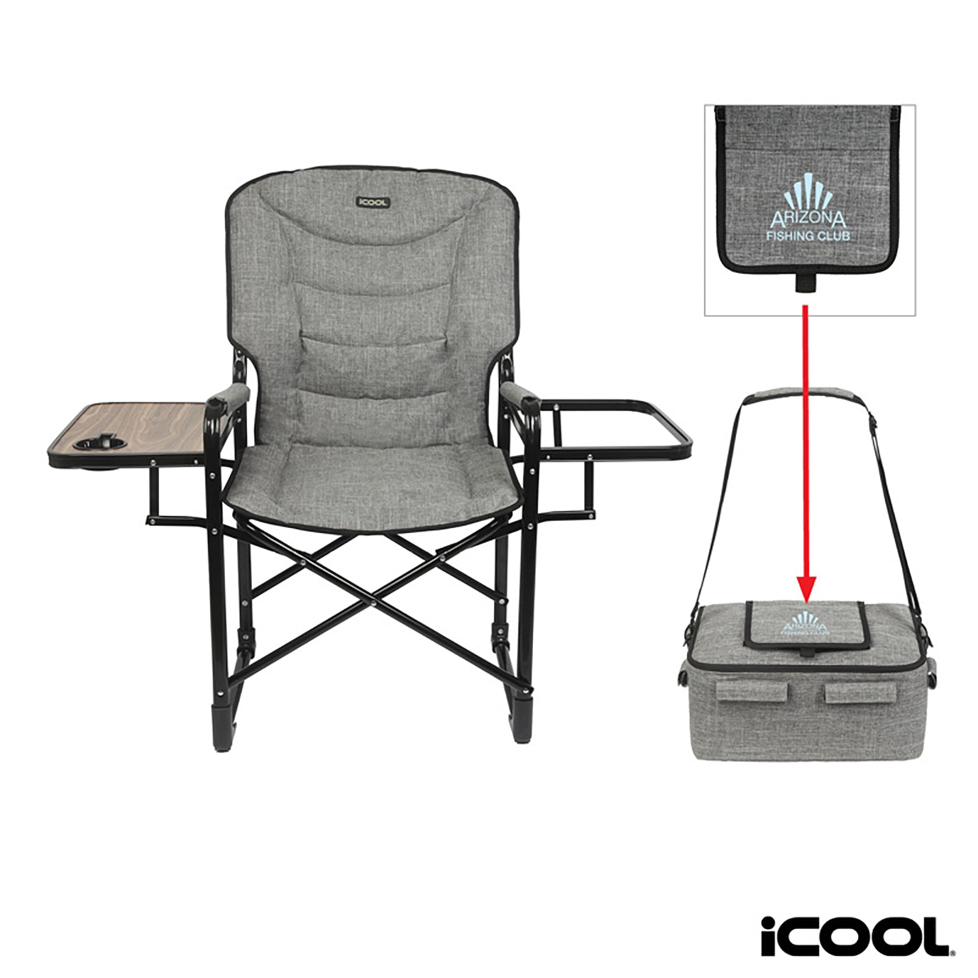 Steel Camping Chair with 18-Can Cooler - GR5404S
