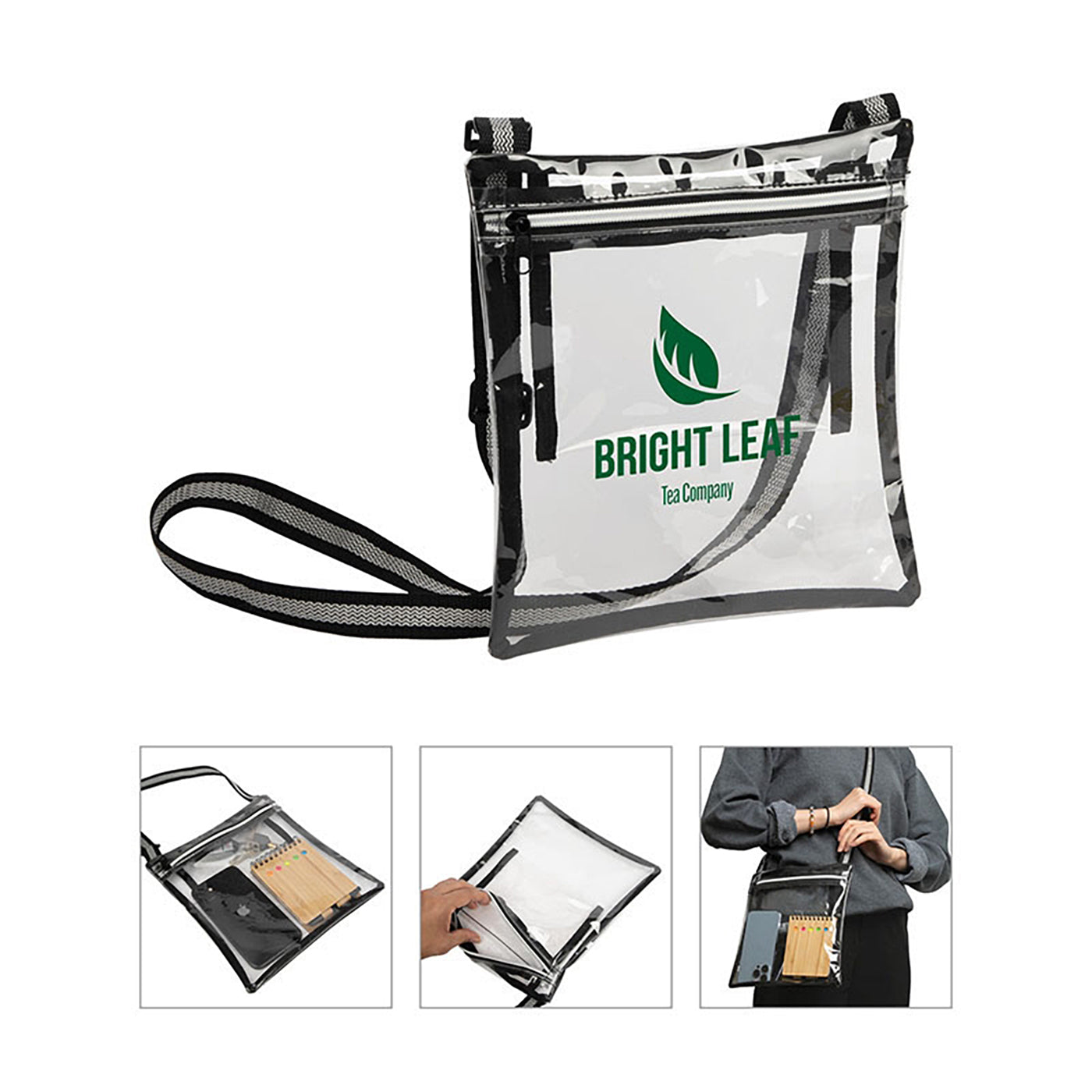 Clear TPU Security Crossbody Bag