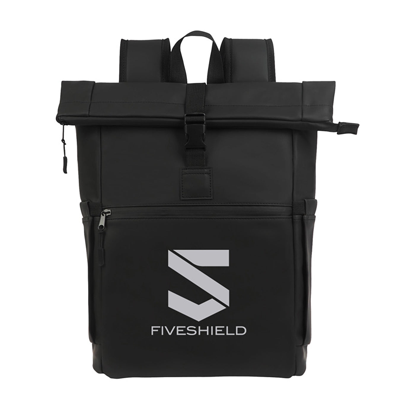 Water-Resistant Roll-Top PU Backpack - KB5000B