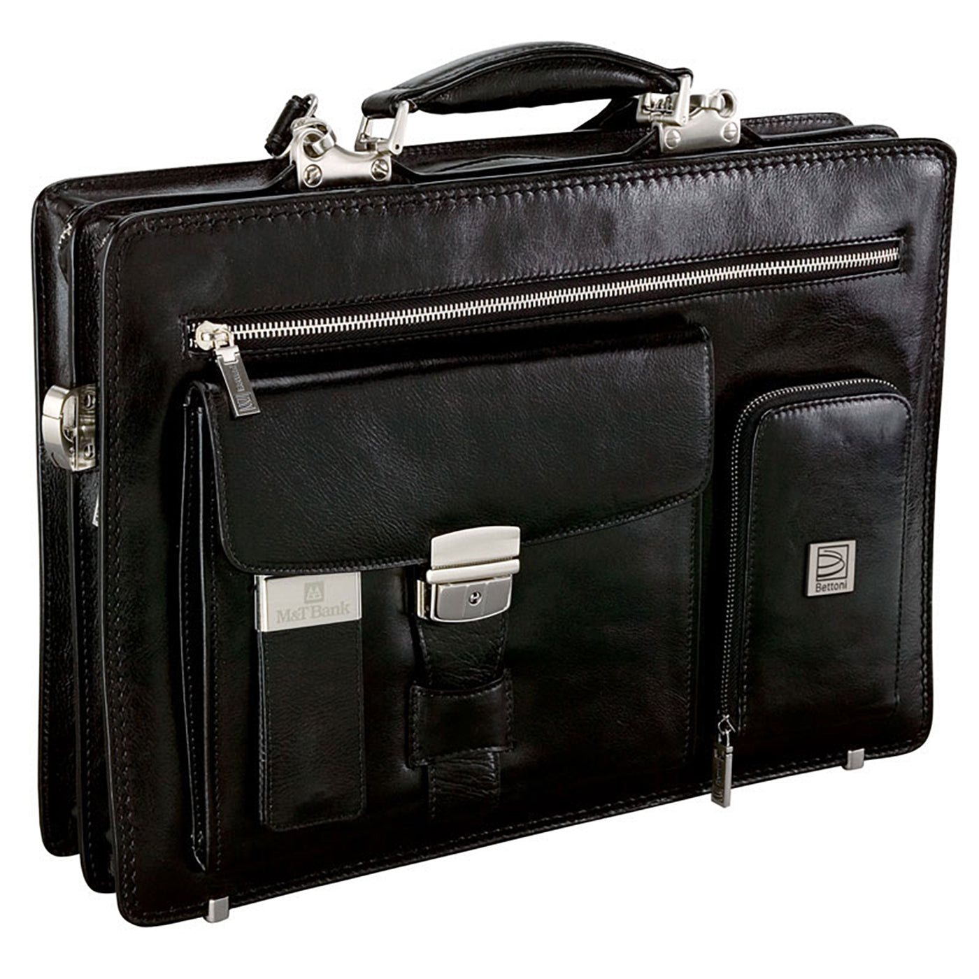 Full Grain Leather Gusseted Briefcase