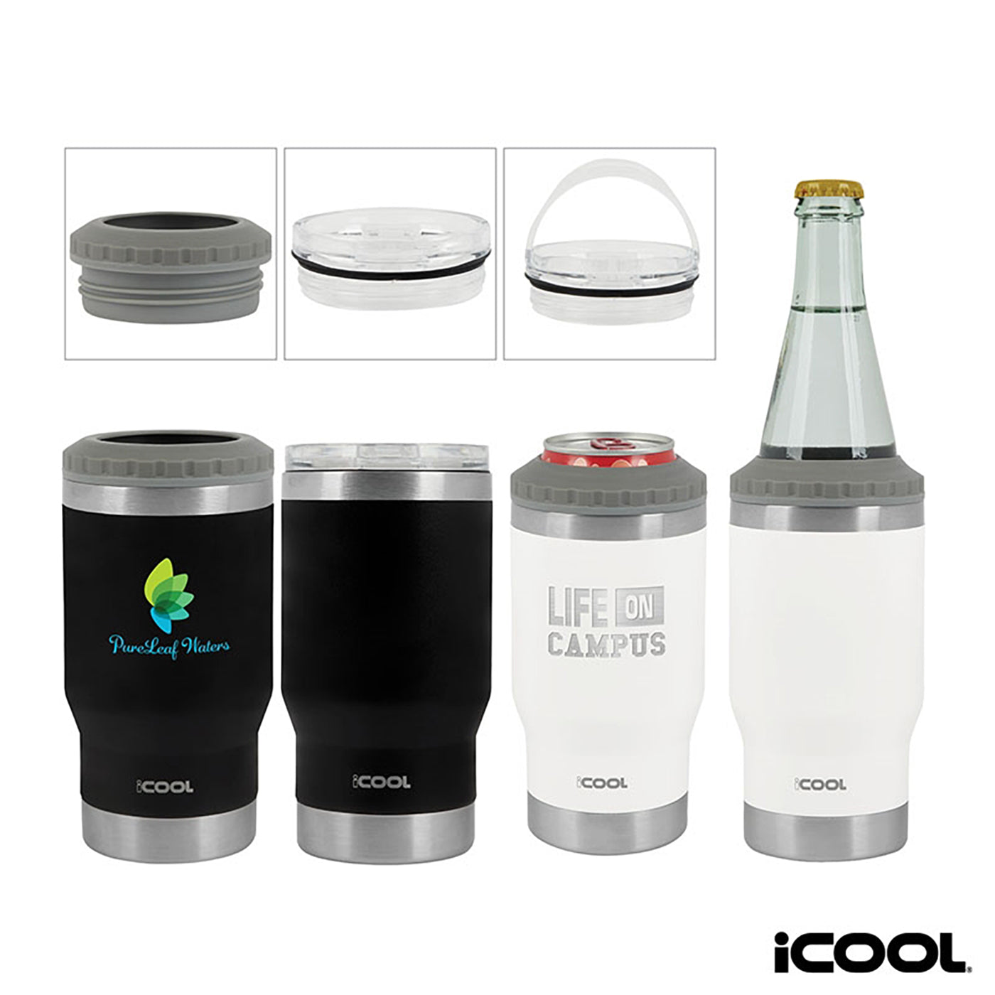 Oswego 14 oz. Double Wall Stainless Steel Can Cooler / Tumbler