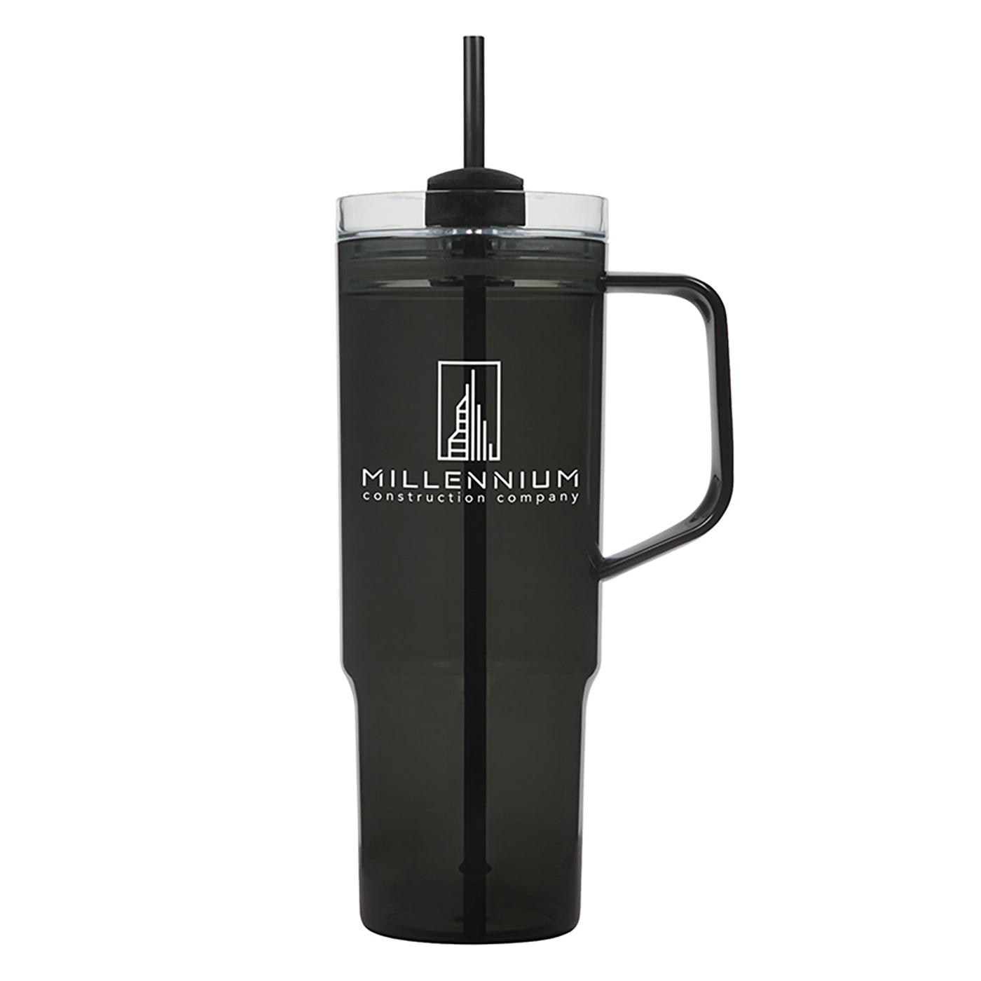 40oz AS Plastic Travel Mug with Straw - KM8108B