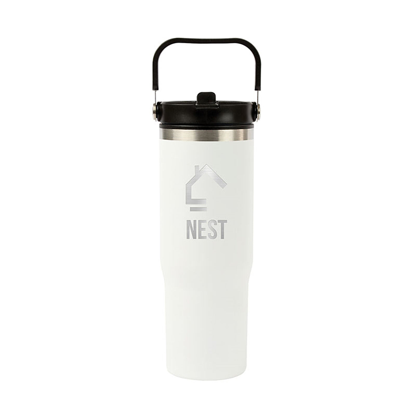 30oz Steel Water Bottle with Flip Straw - KM8512W