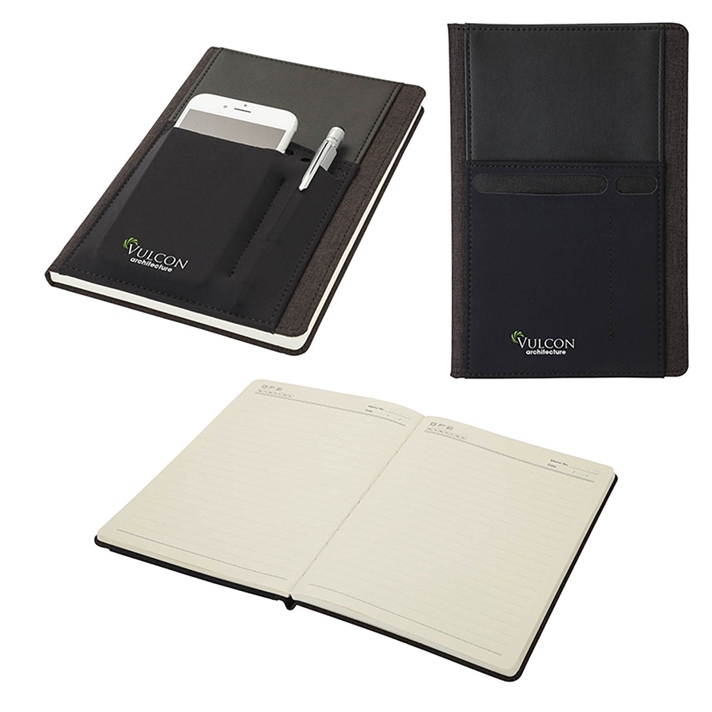 Tech Journal with Phone Pocket