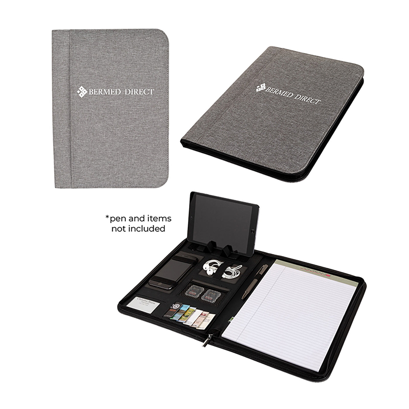 RPET Zippered Letter Padfolio