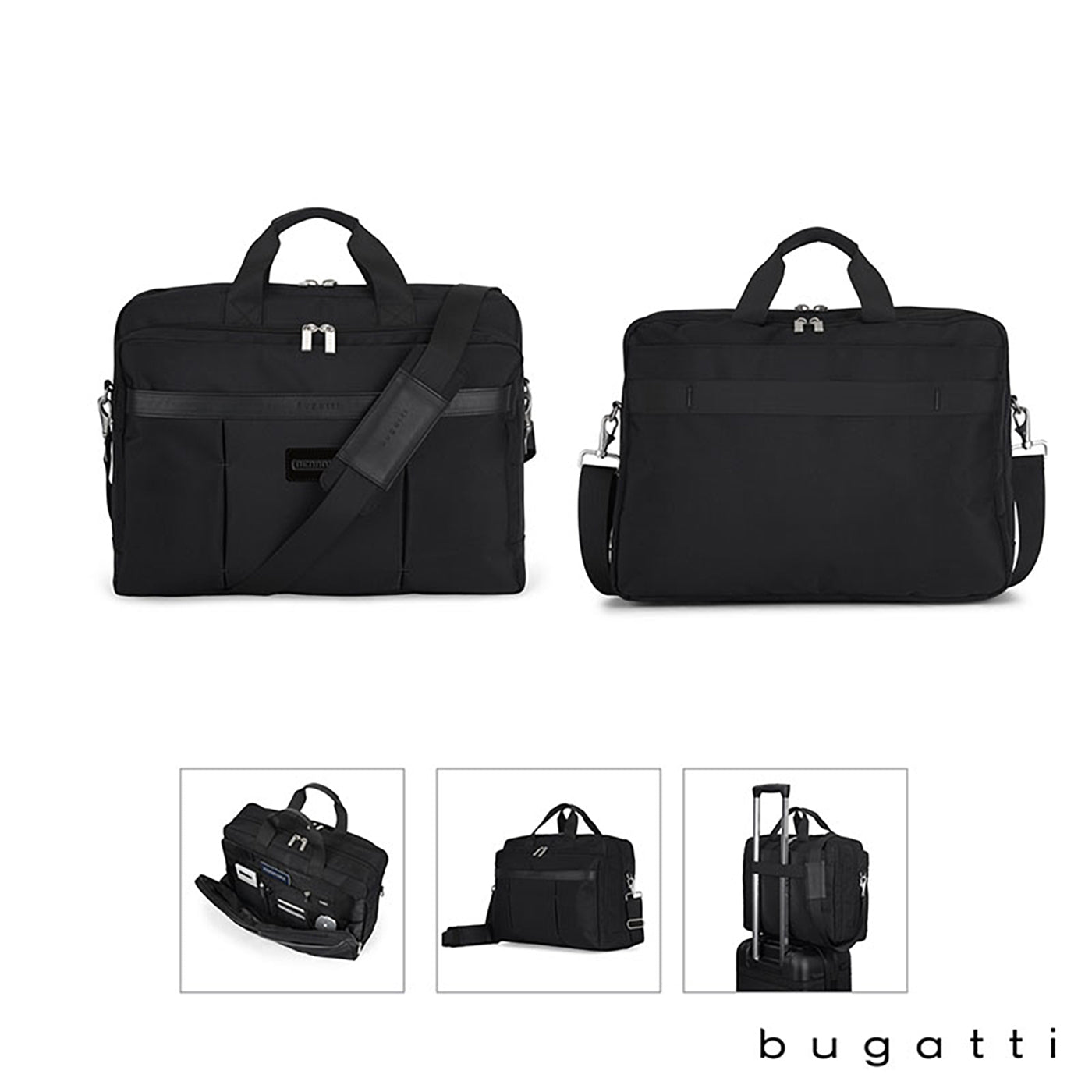 Water-Resistant Polyester Briefcase with RFID Protection