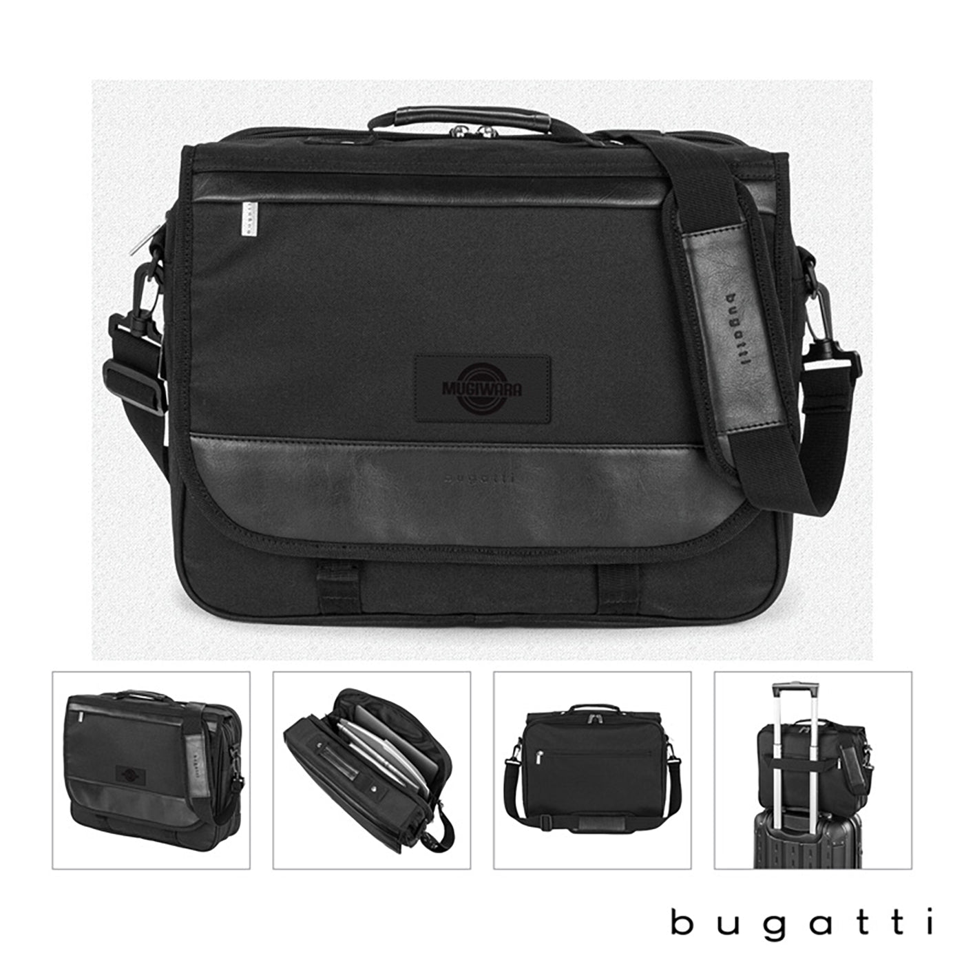 Flap-Style Briefcase with Buckle Closure