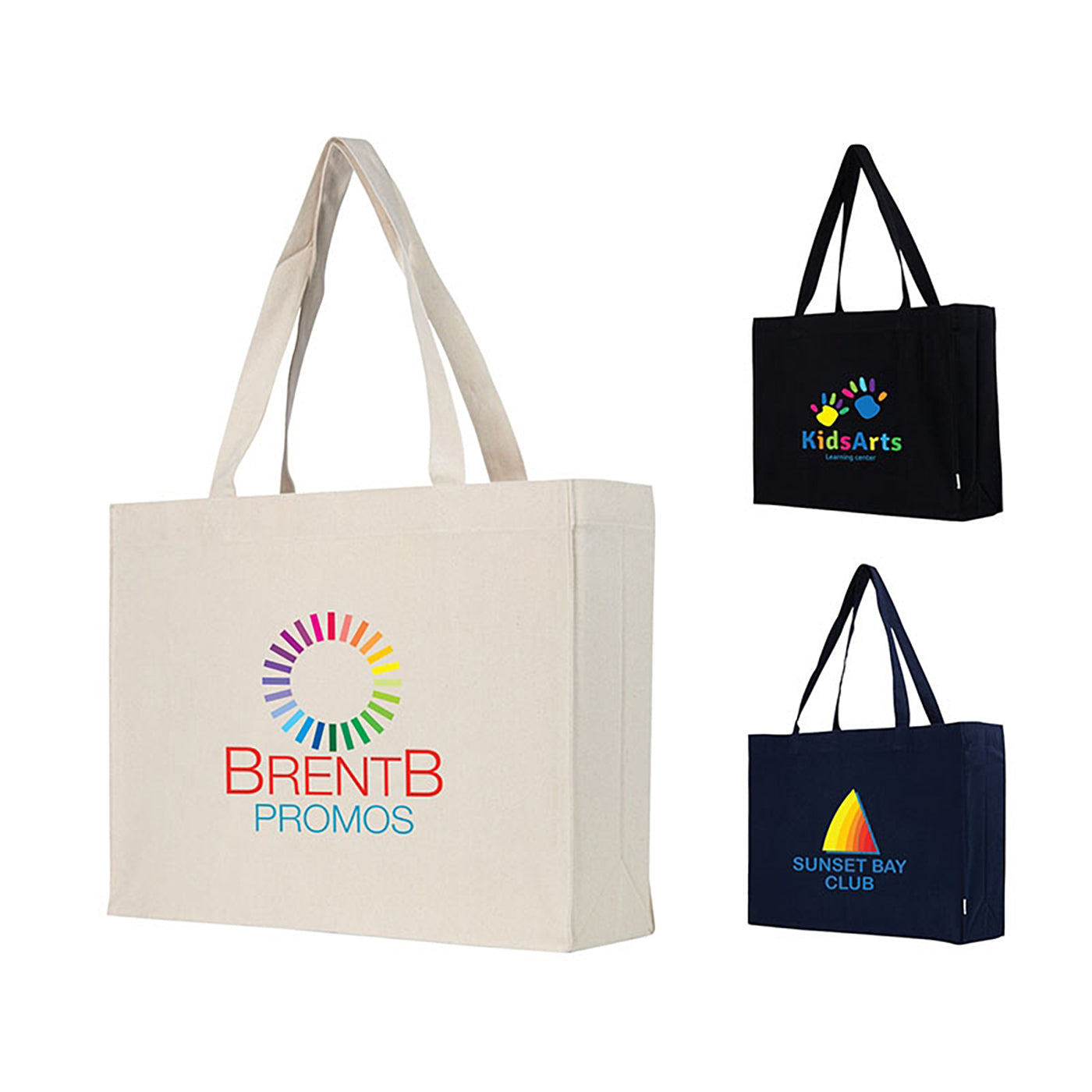 Recycled Cotton Shopper with Wide Gusset