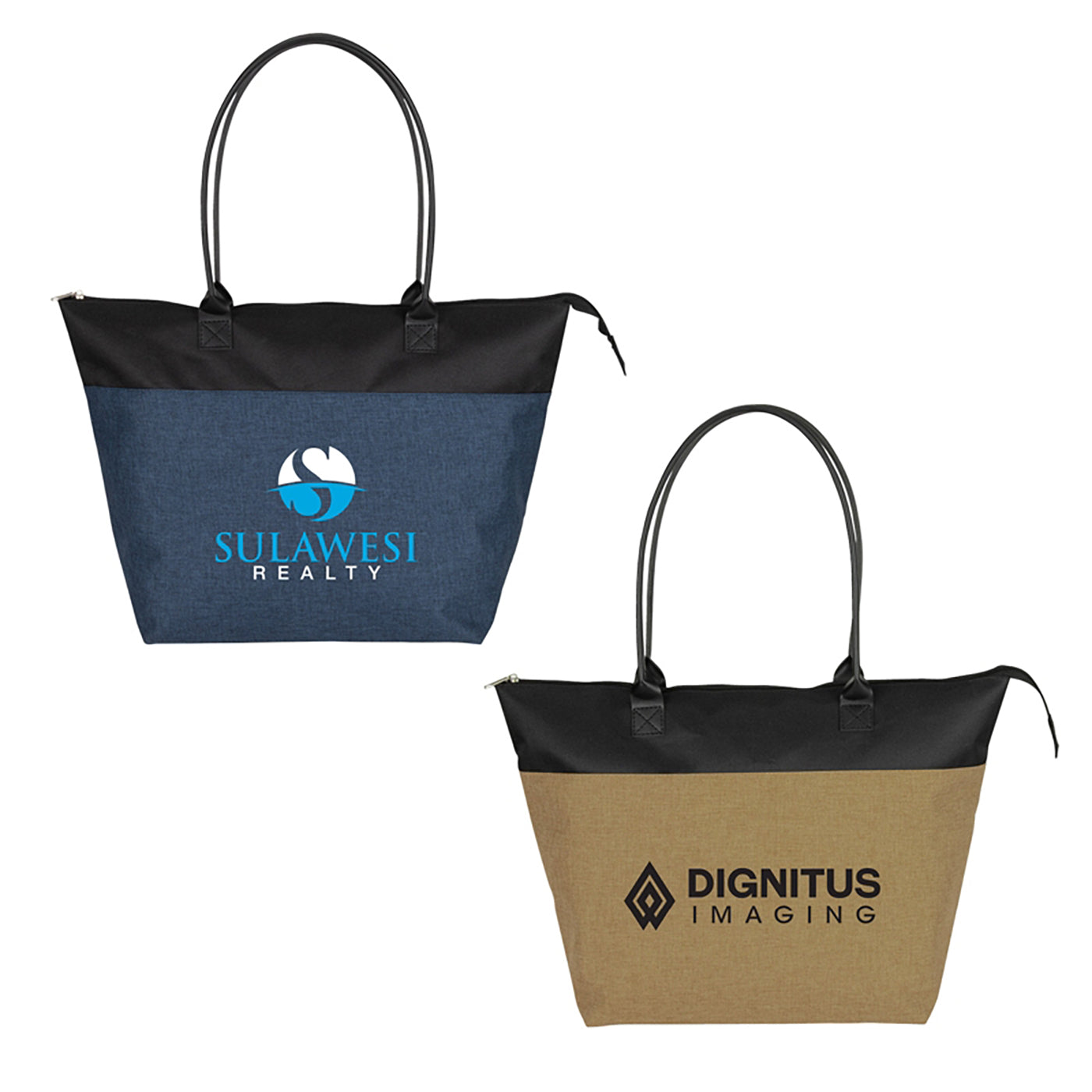 600D Polyester Two-Tone Tote