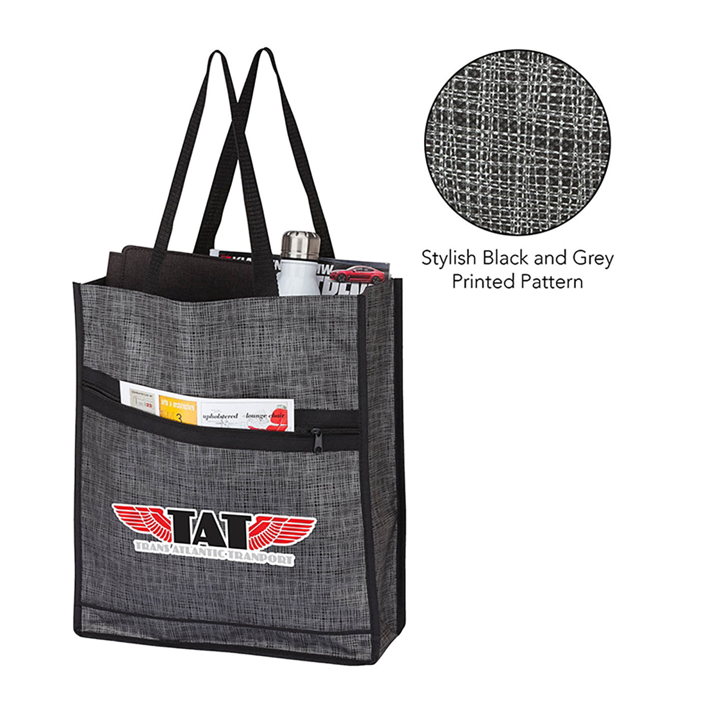 Zippered 80gsm Non-Woven Conference Tote