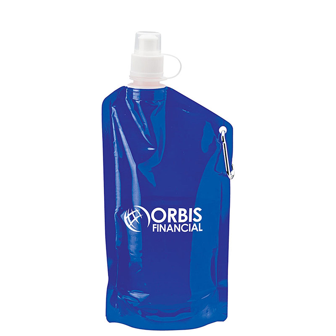 24oz Collapsible PE Water Bottle with Carabiner - KW2306N