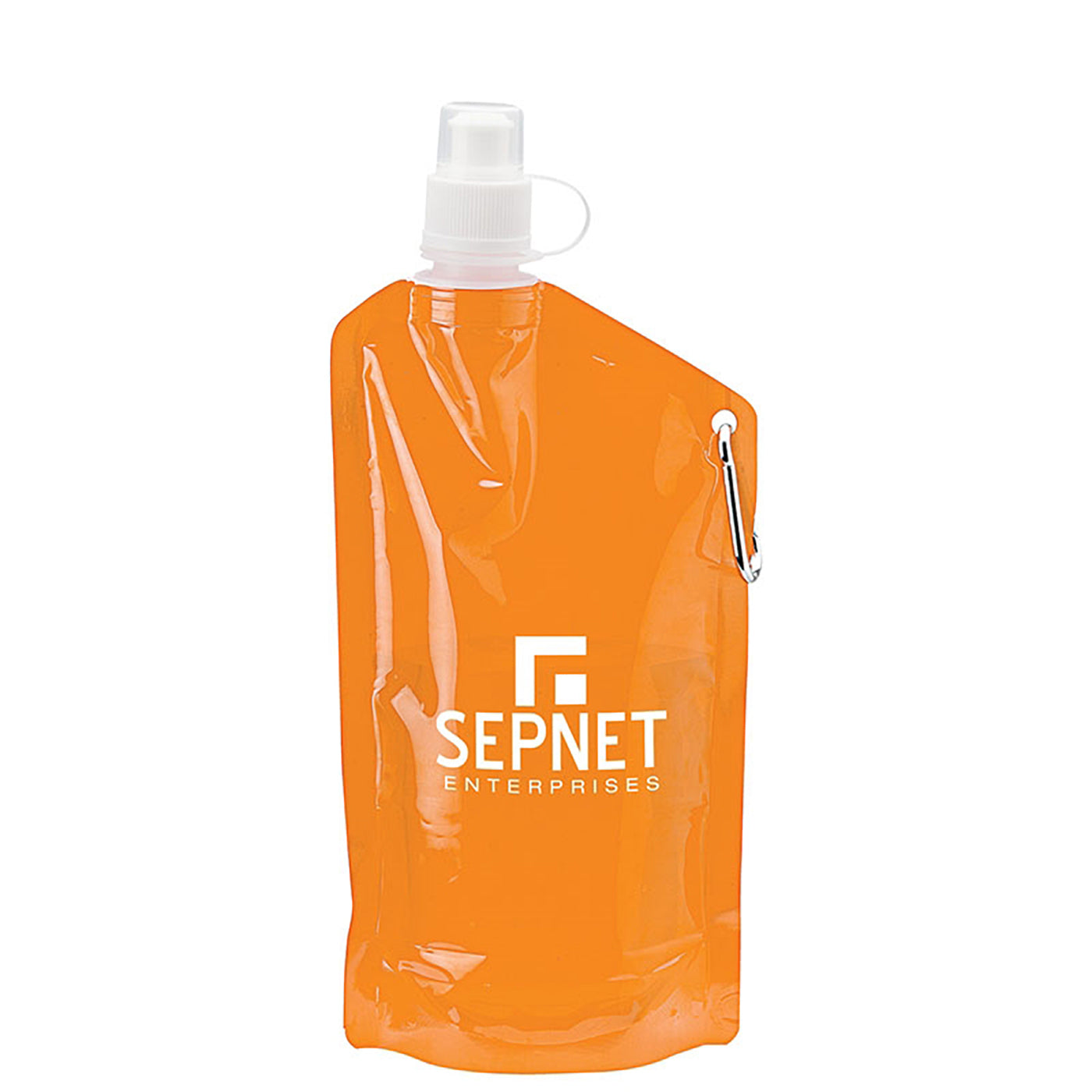 24oz Collapsible PE Water Bottle with Carabiner - KW2306T