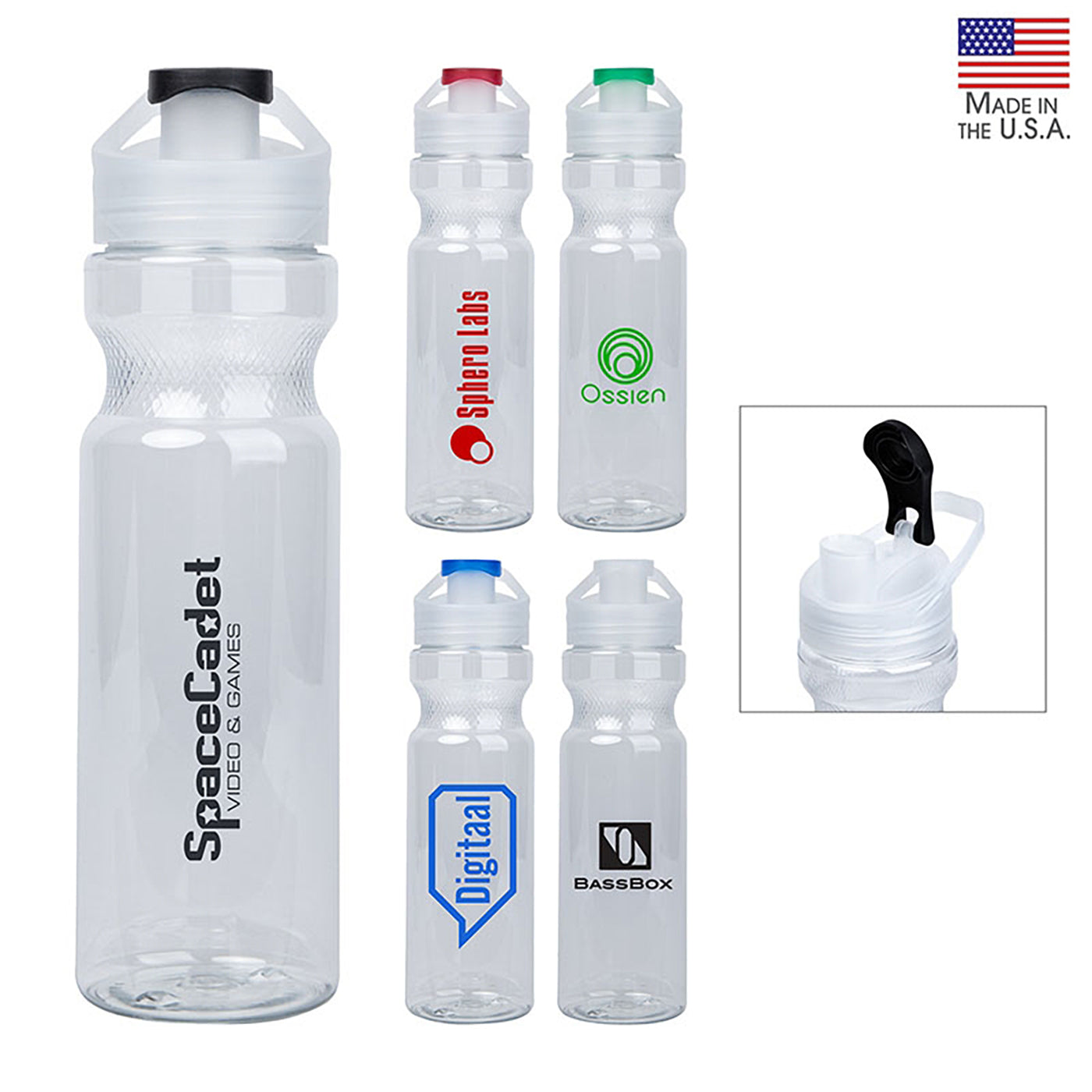 28oz PET Sport Bottle with Textured Grip