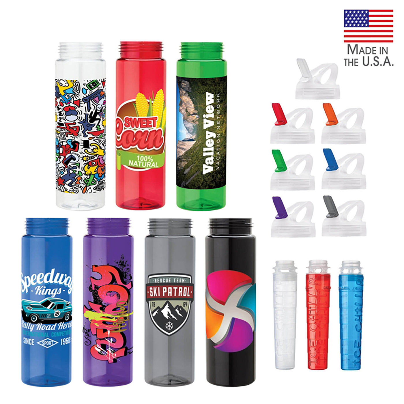 25oz PET Ice Stick Water Bottle