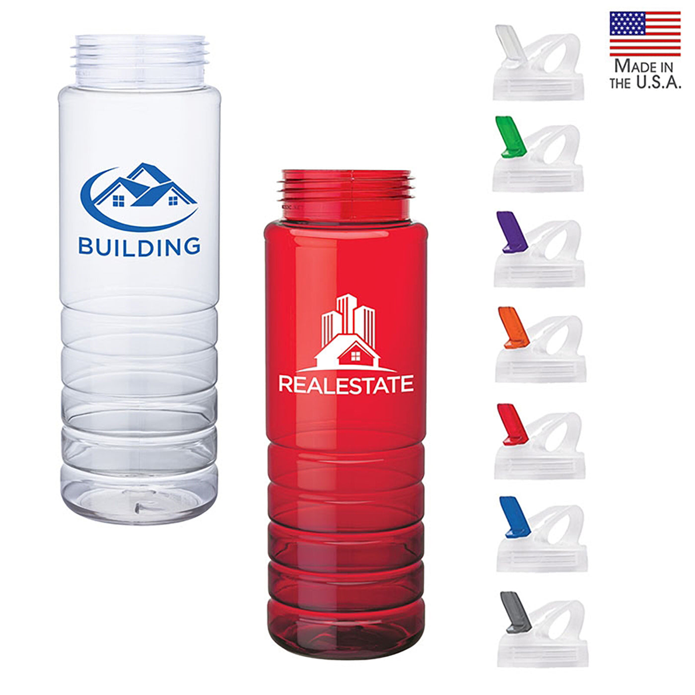 26oz PET Sports Bottle with Flip Spout