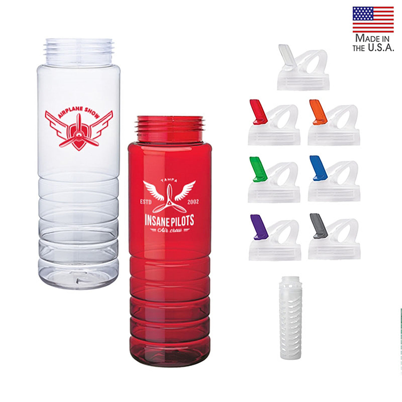 26oz PET Infuser Bottle with Flip Spout