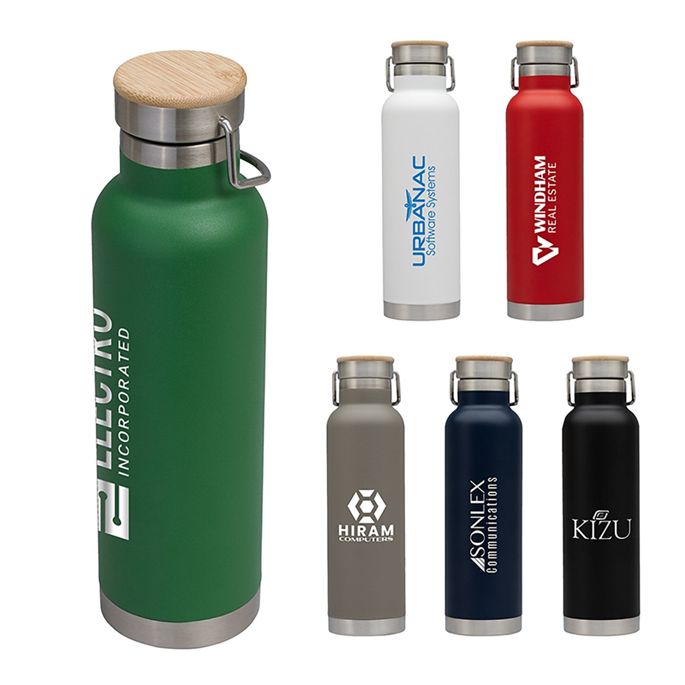 22oz Bamboo-Top Vacuum Steel Bottle