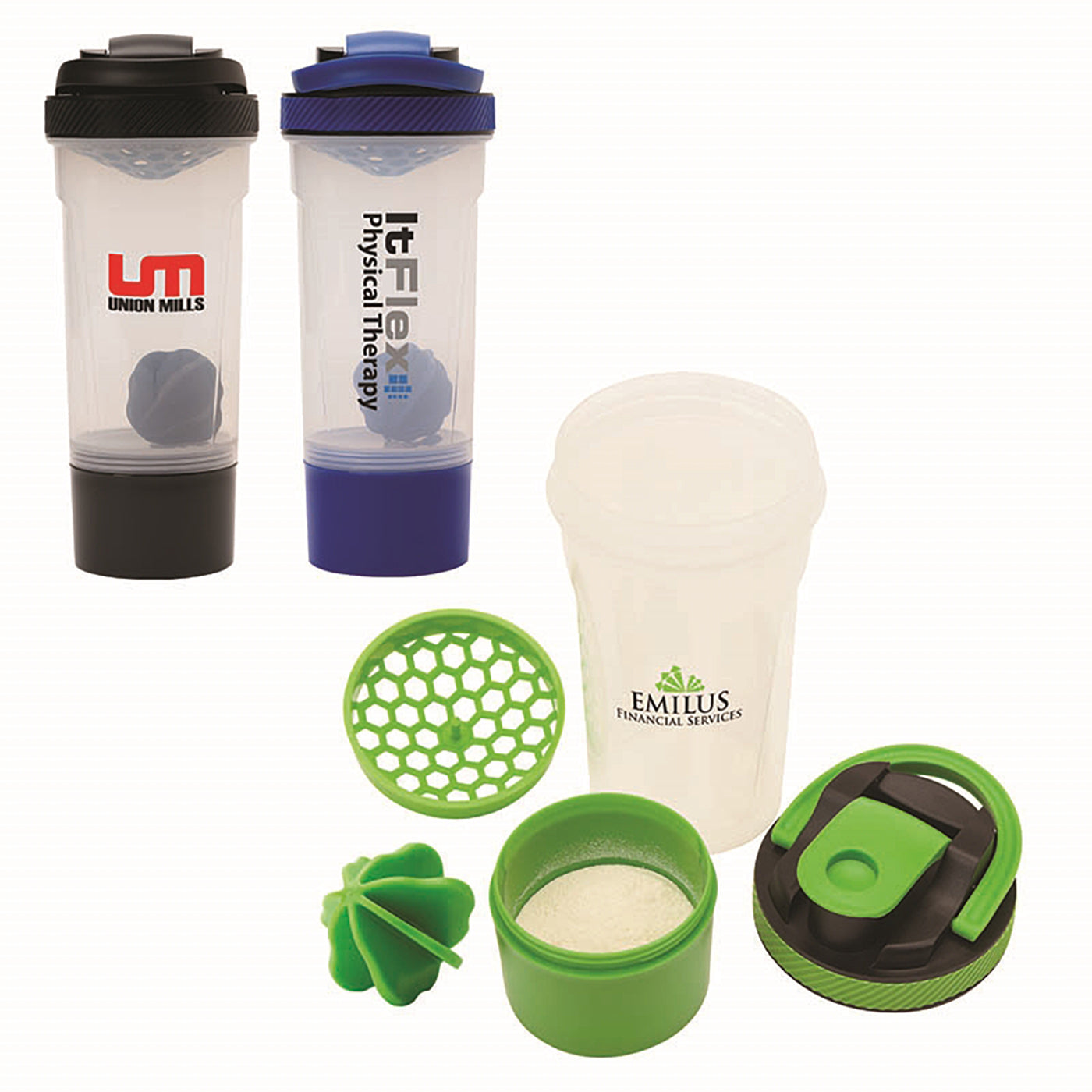 24oz Protein Shaker with Storage Compartment
