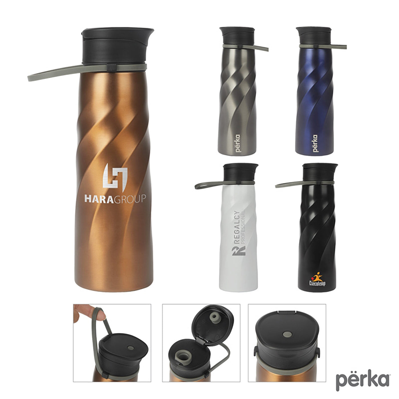 Tristan 34 oz./1L Single Wall Stainless Steel Sport Bottle