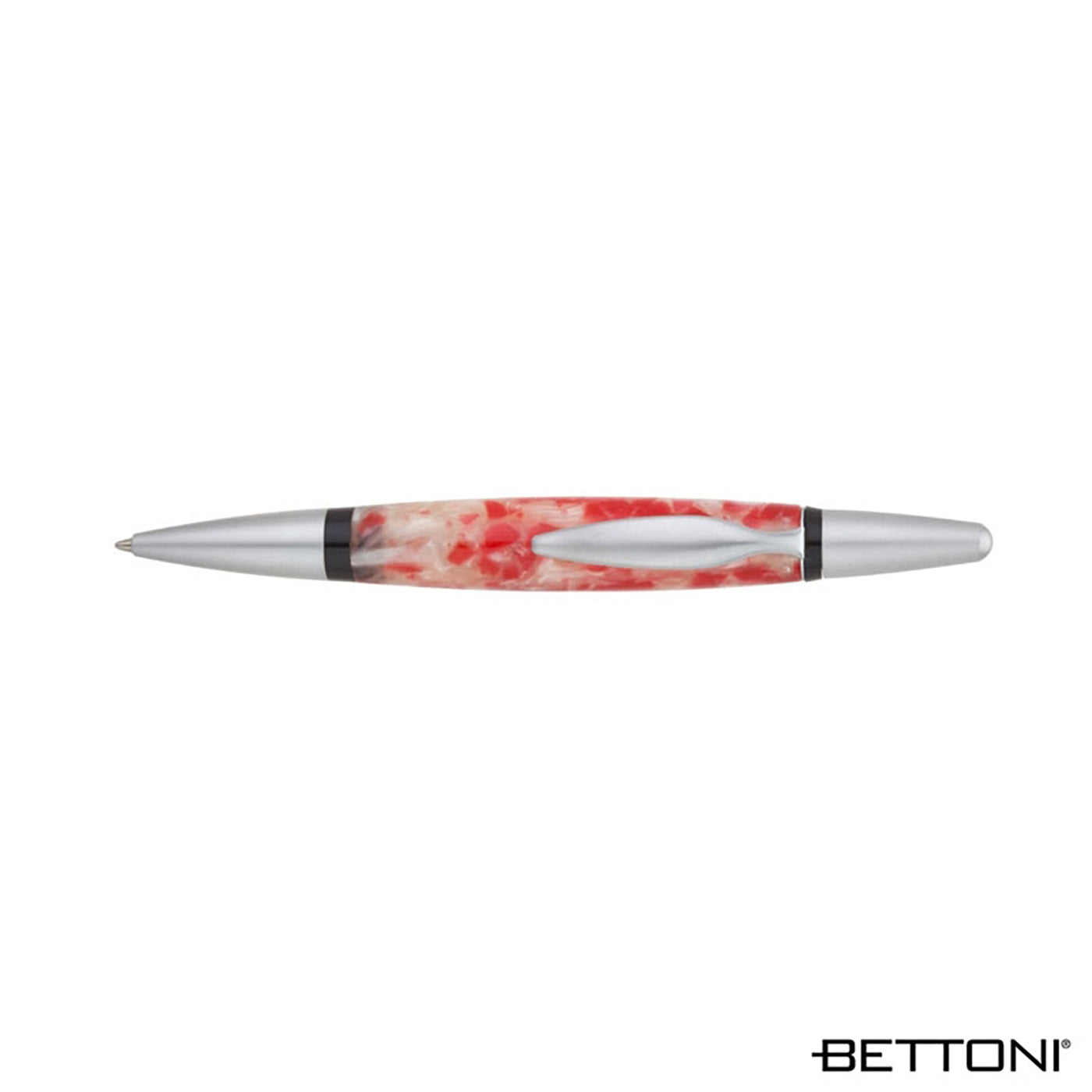 Resin Barrel Brass Trim Ballpoint Pen