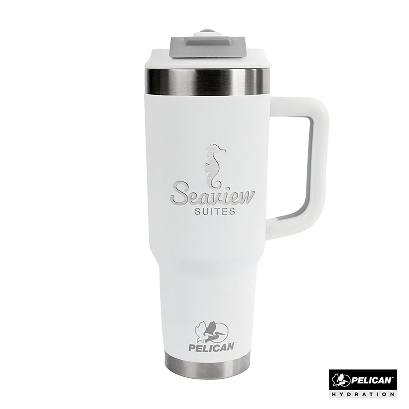 40 oz. Dual Lid, Recycled Double Wall Stainless Steel Travel Tumbler - PL1013W