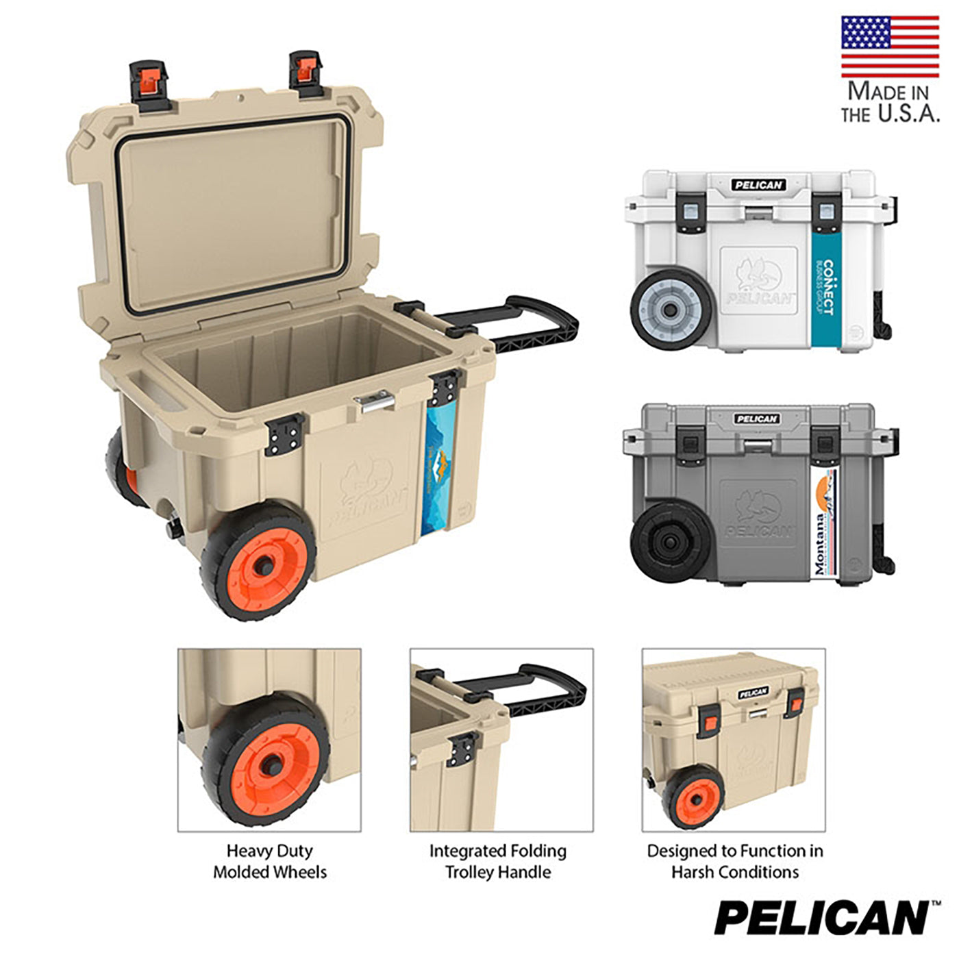 45qt Elite Wheeled Cooler