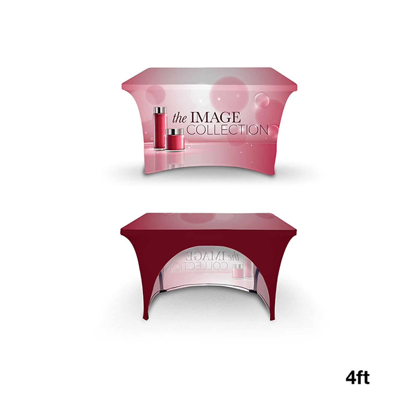 4' Open-Back Stretch Table Cover - TS2104
