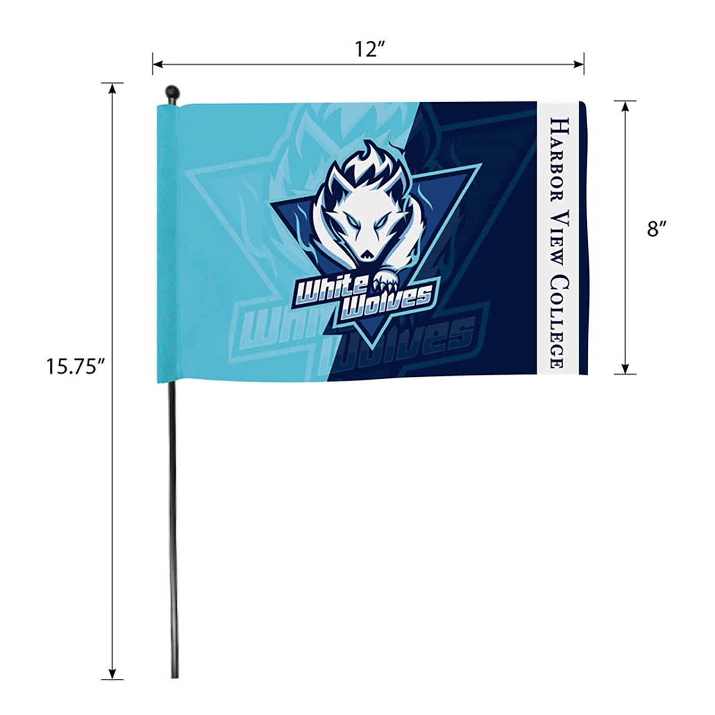 12" x 8" Polyester Hand Flag - TS3514