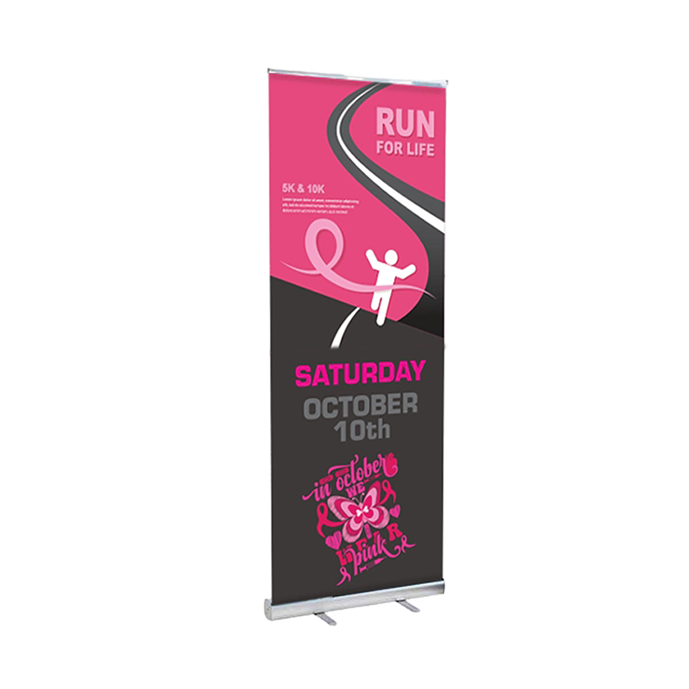 Roll-Up Satin Fabric Banner 32" x 79"