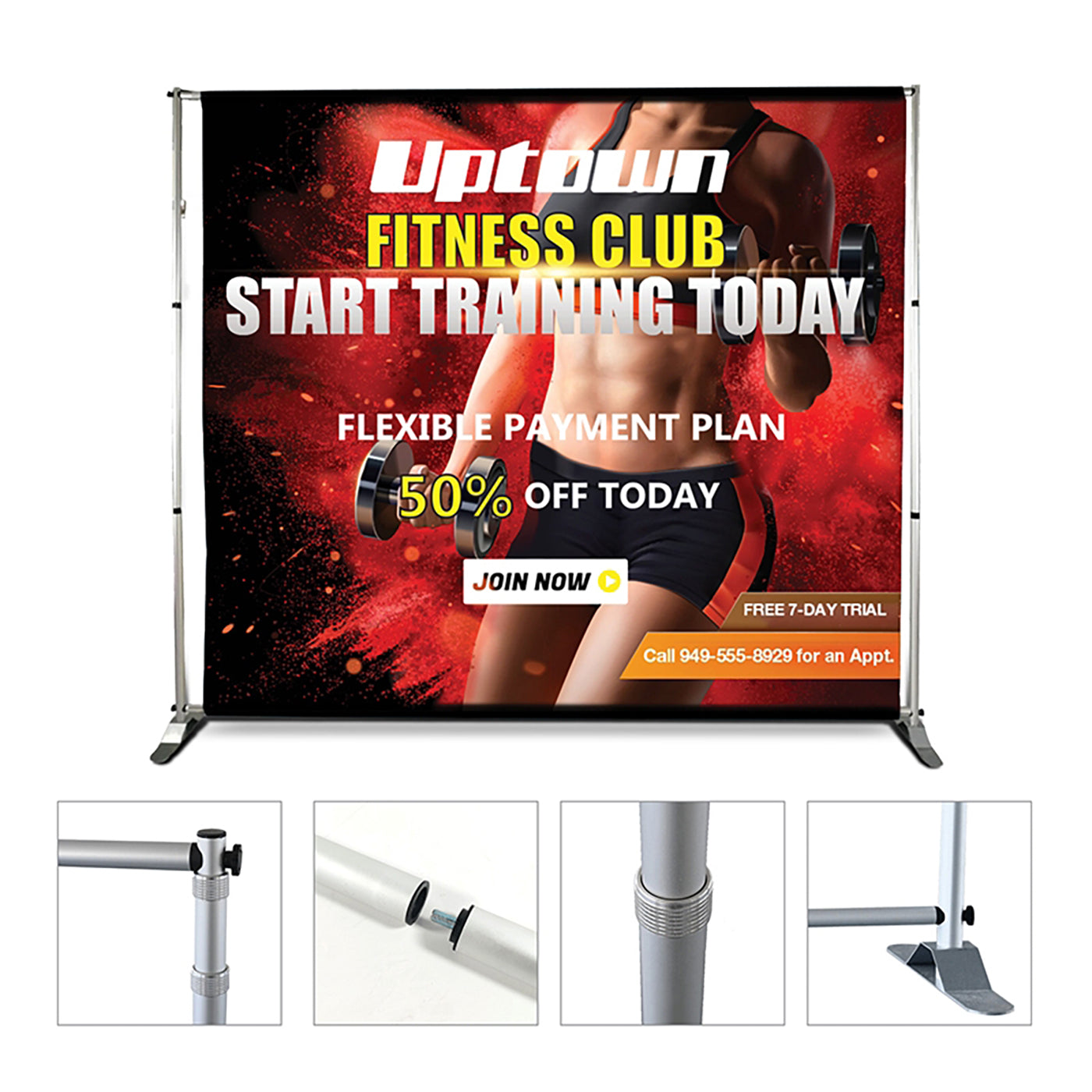 Dye-Sublimated Fabric Backdrop 94" x 84"