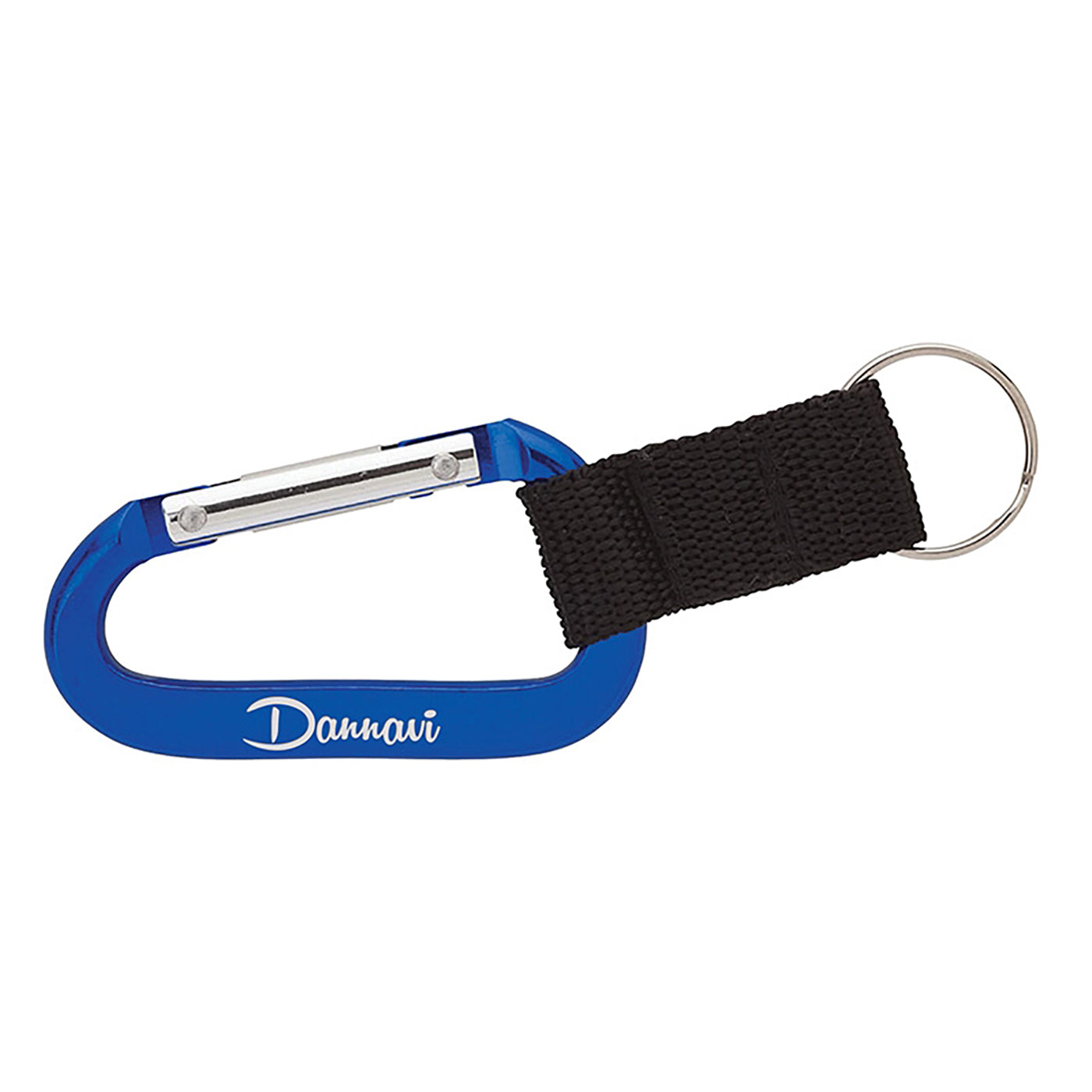 Aluminum Carabiner Keyring with Web Strap - VB6000N