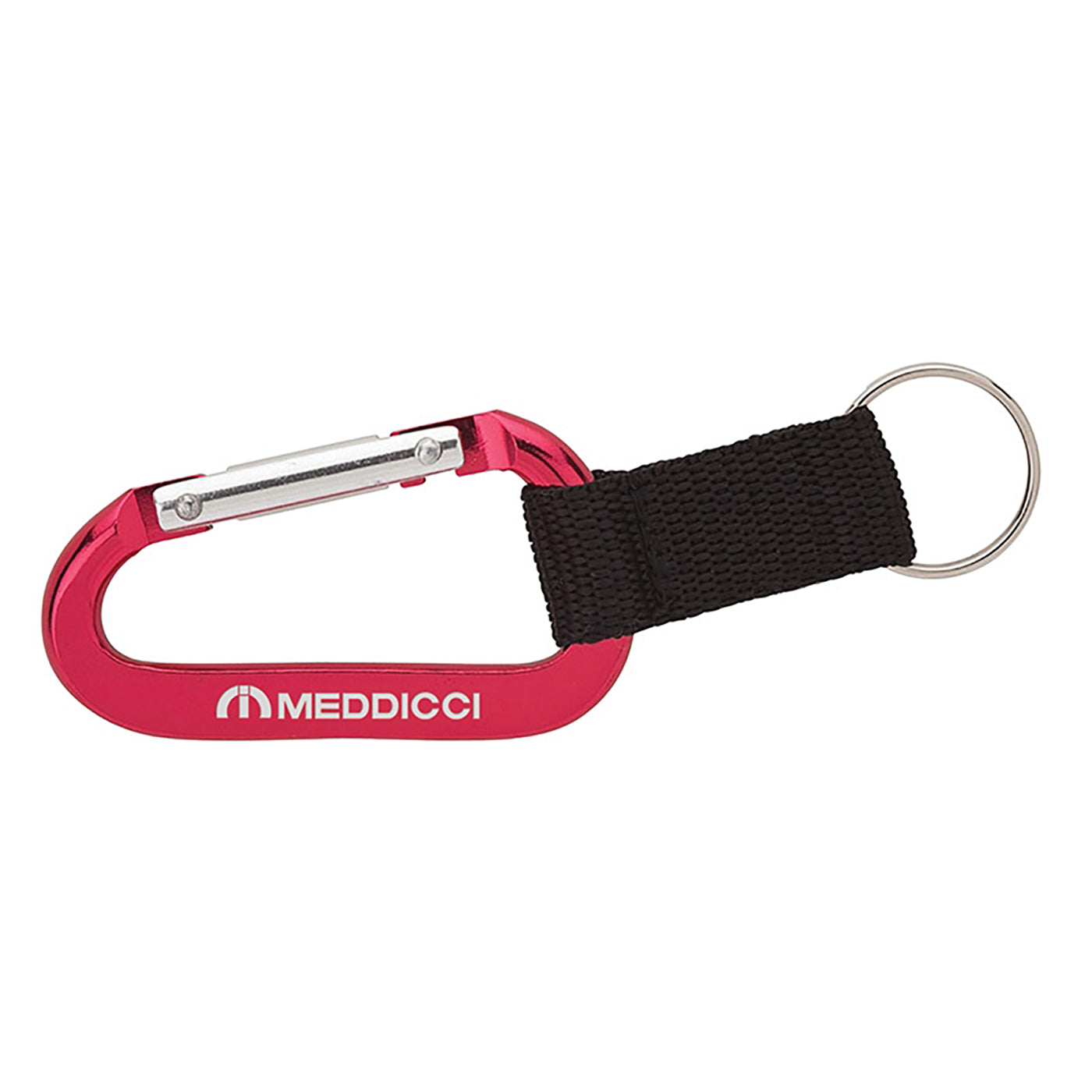 Aluminum Carabiner Keyring with Web Strap - VB6000R