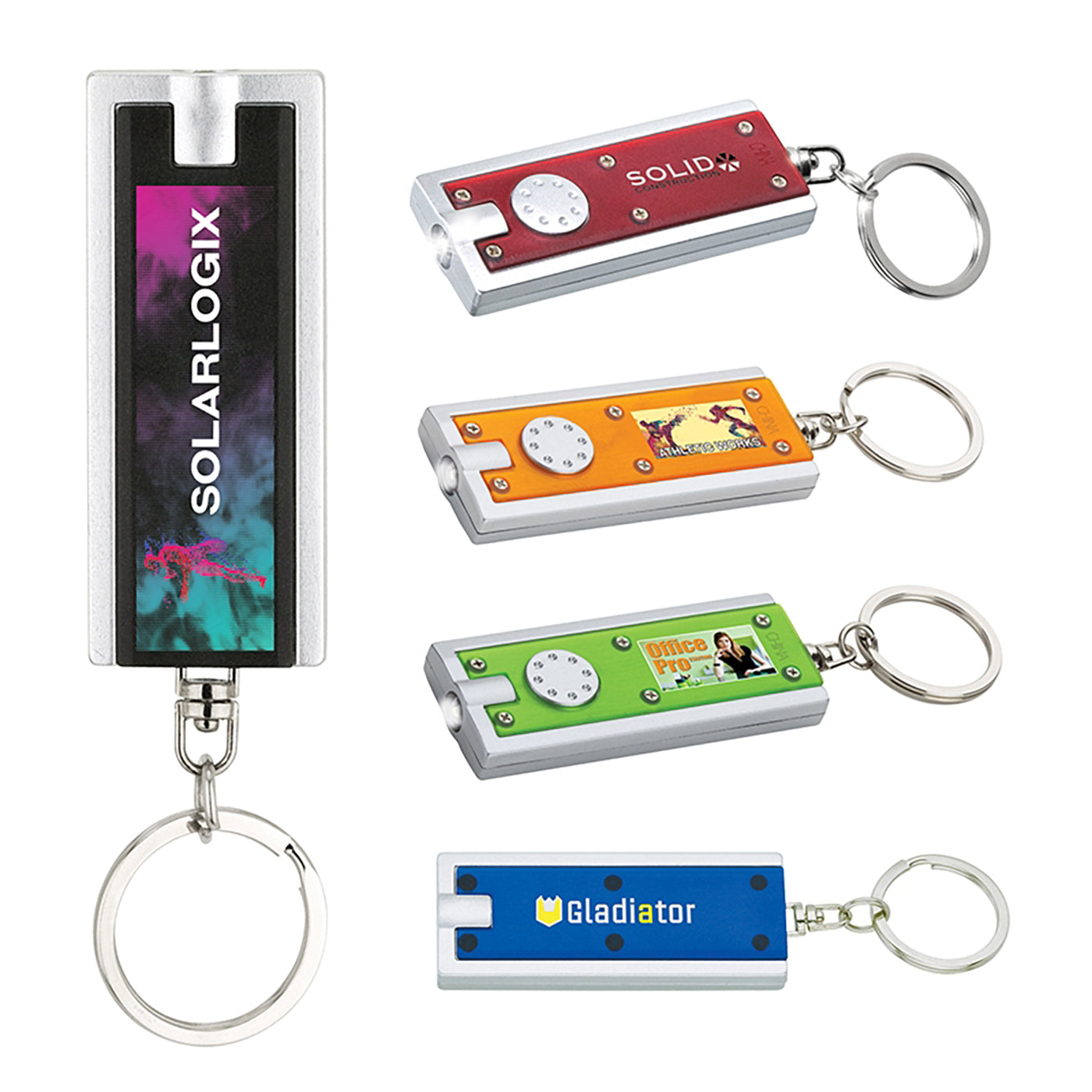 LED Push-Button Keychain Flashlight