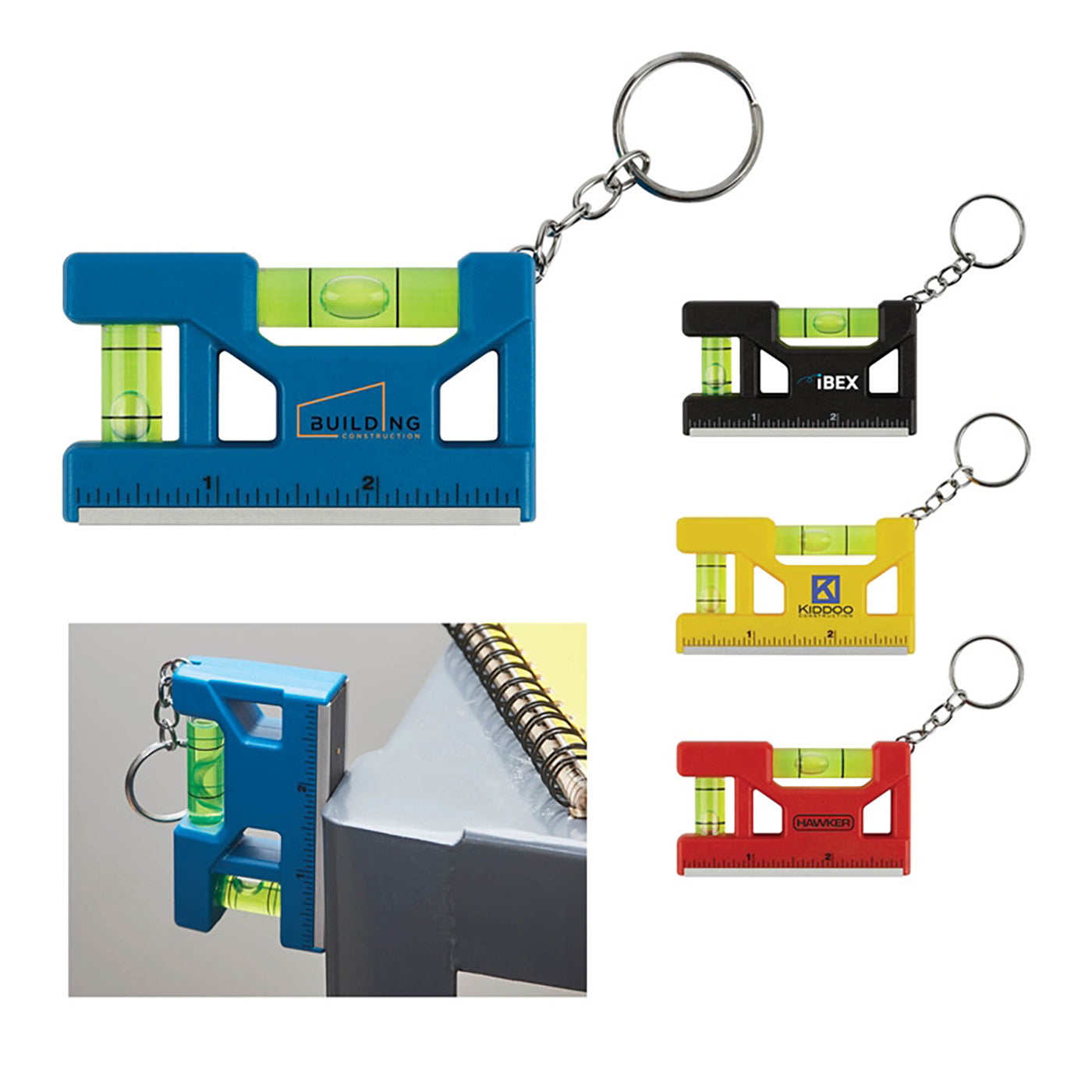 3-Inch Magnetic Spirit Level Keychain
