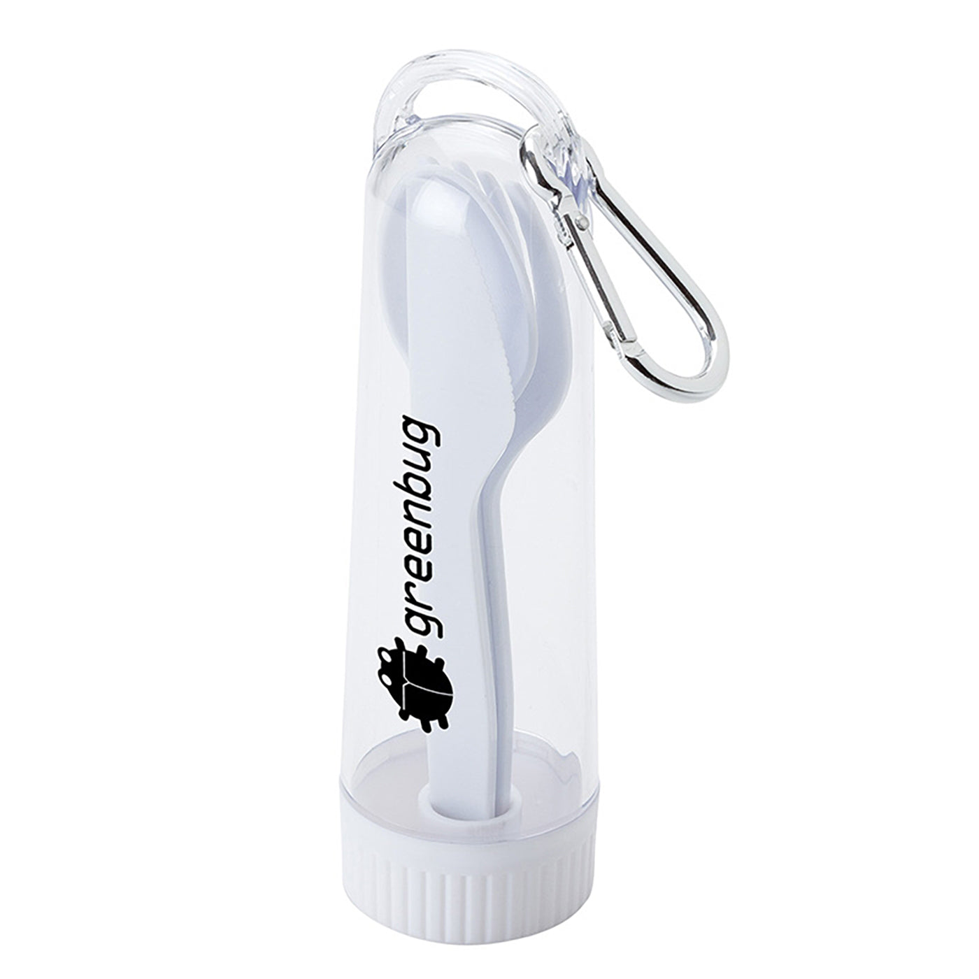 ABS Plastic Cutlery Set with Carabiner - VR3101W