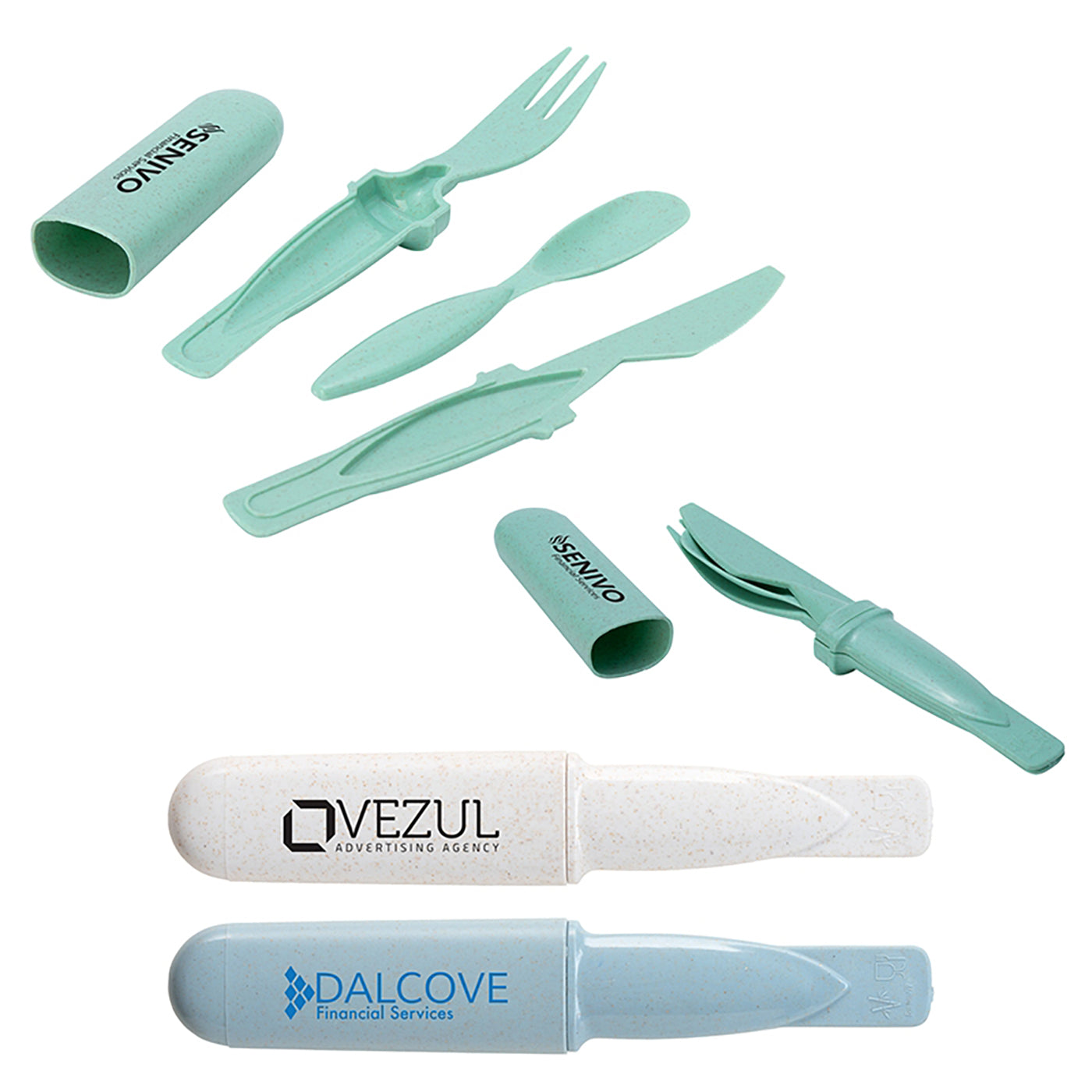 Interlocking Bamboo Fiber Cutlery Set