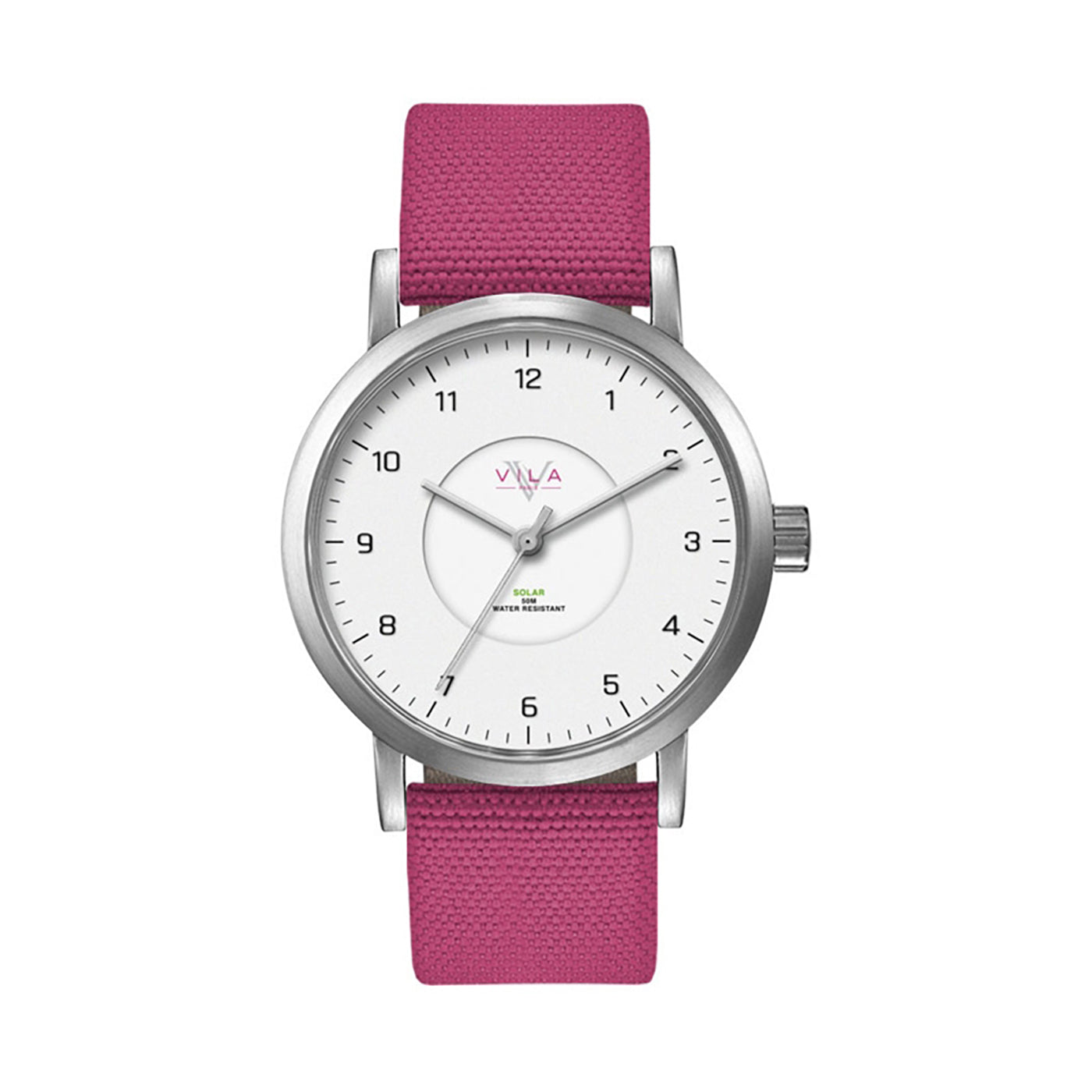39mm Solar Steel Watch Pink