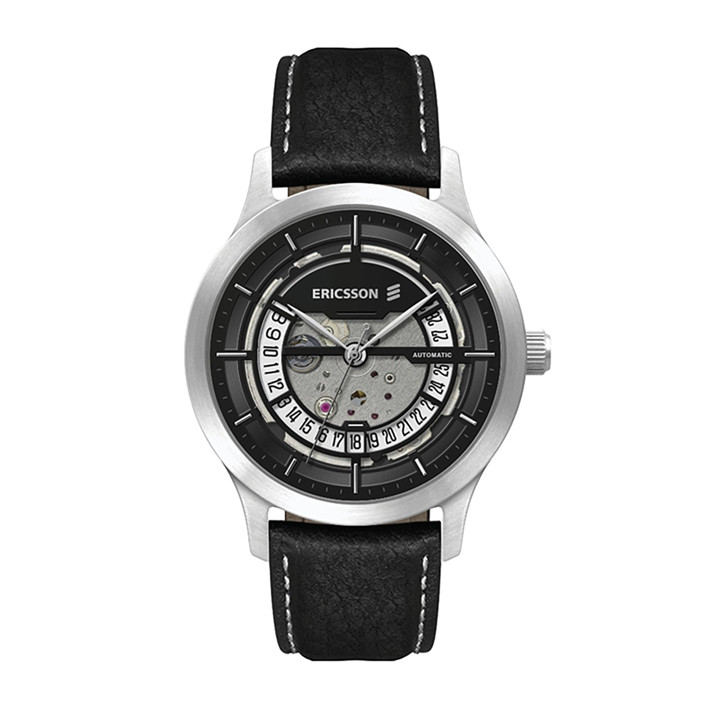 40mm Skeleton Automatic Watch with Exhibition Back