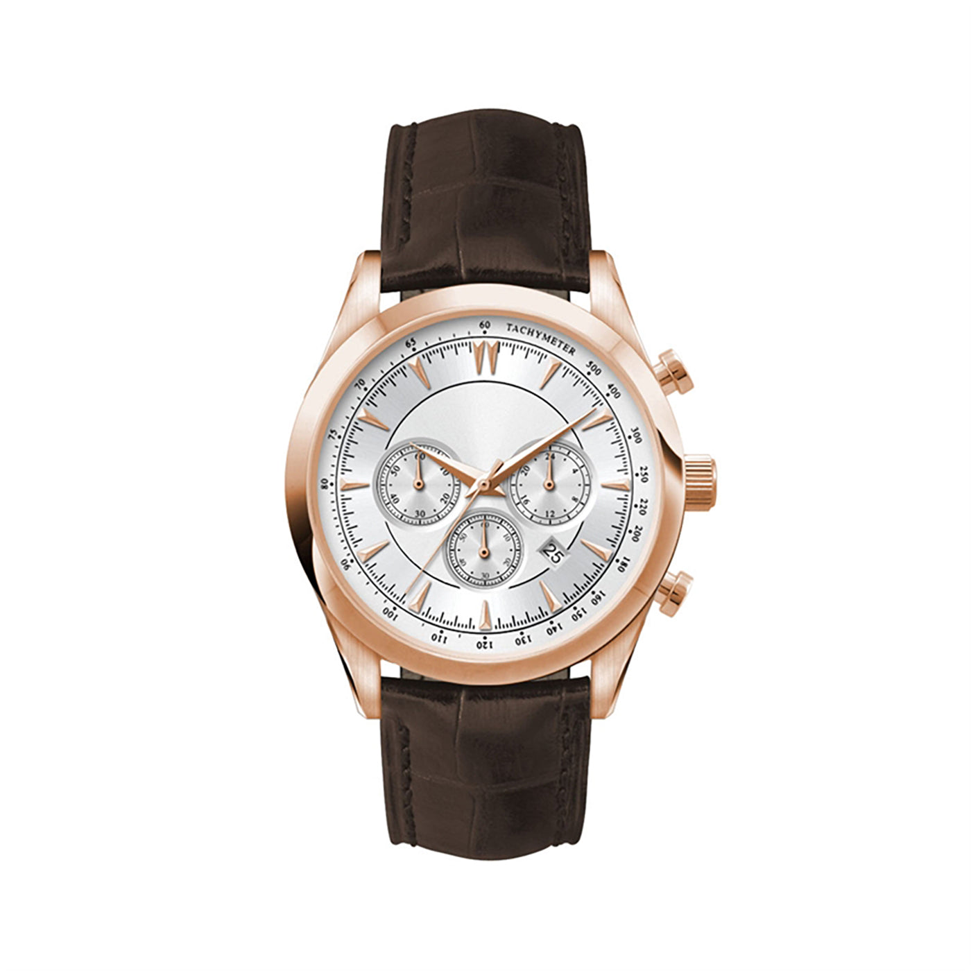 42mm Rose Gold Chronograph Watch