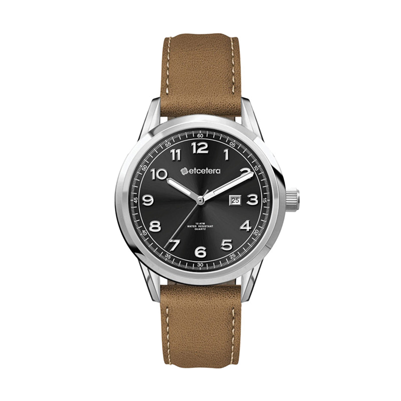 34mm Stainless Steel Watch Tan Leather - WC3163