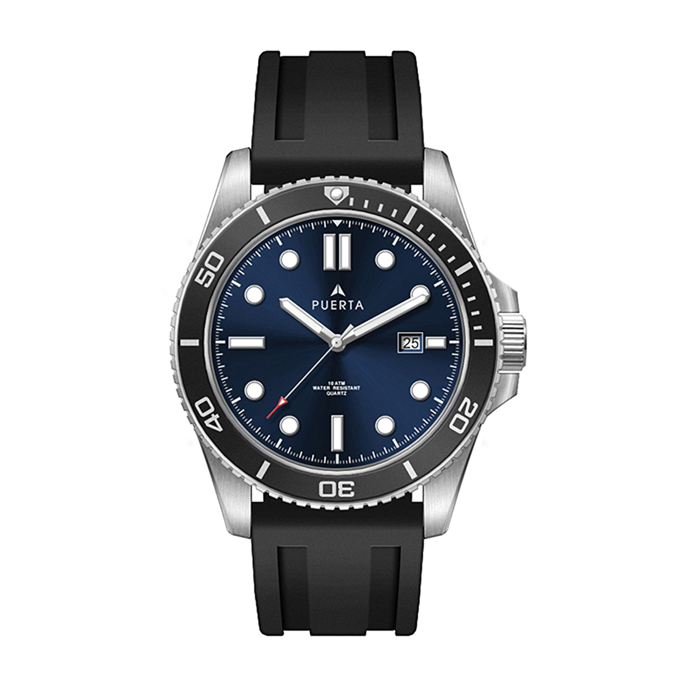 42.5mm Steel Dive Watch with Blue Dial