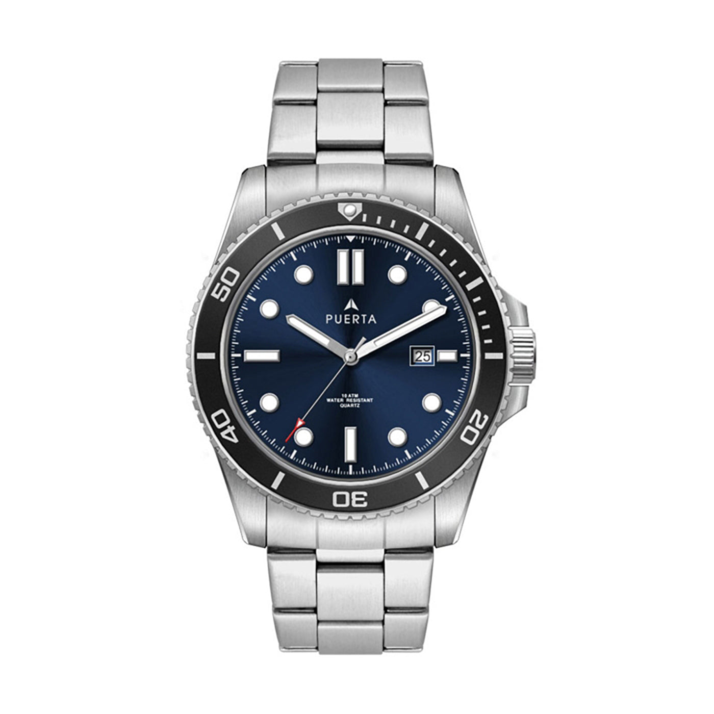 42.5mm Steel Bracelet Watch Black Bezel - WC5263